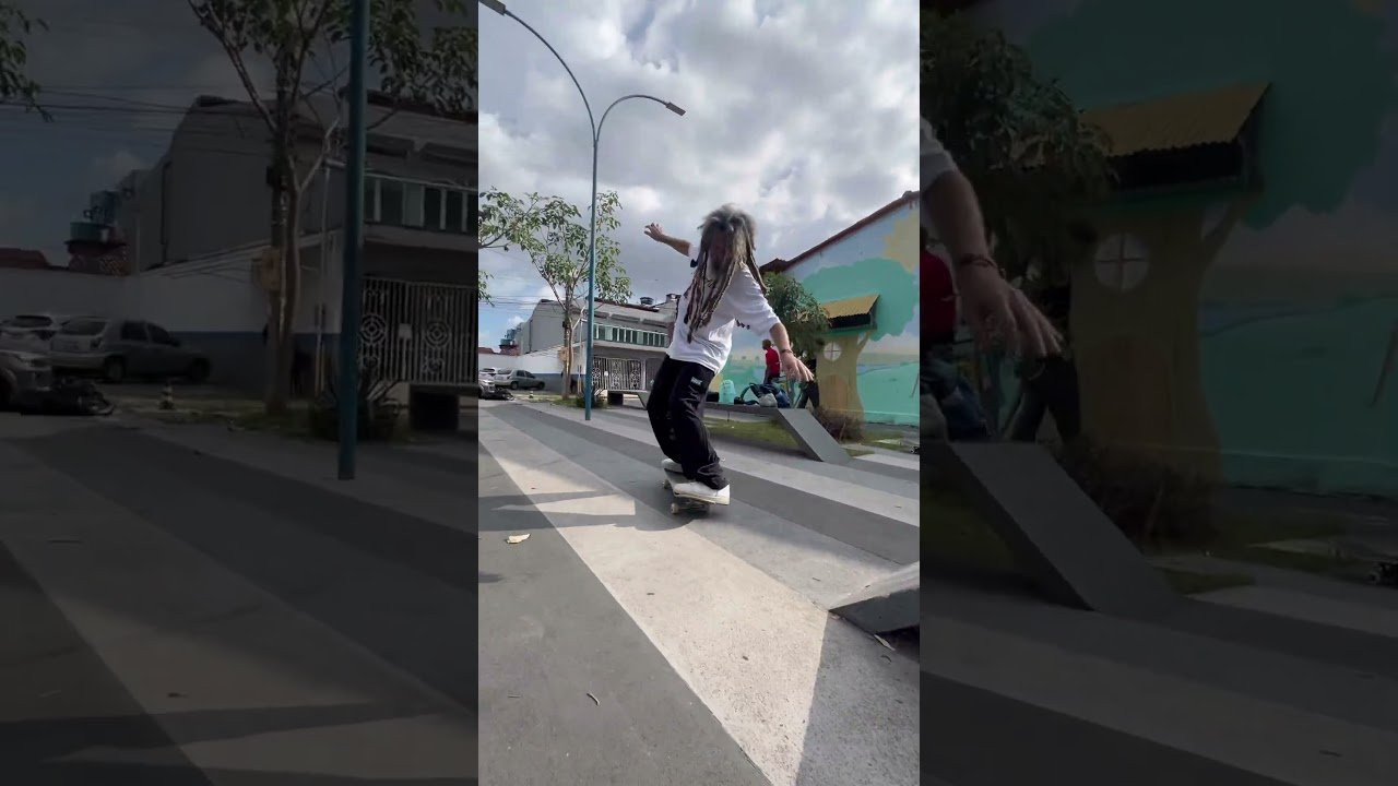Adelmo Jams a steep bank on a Sunny Saturday afternoon. <br /><br />#ipath #ipathfootwear #ipathskateboarding #adelmojr #skateboarding #Brazil