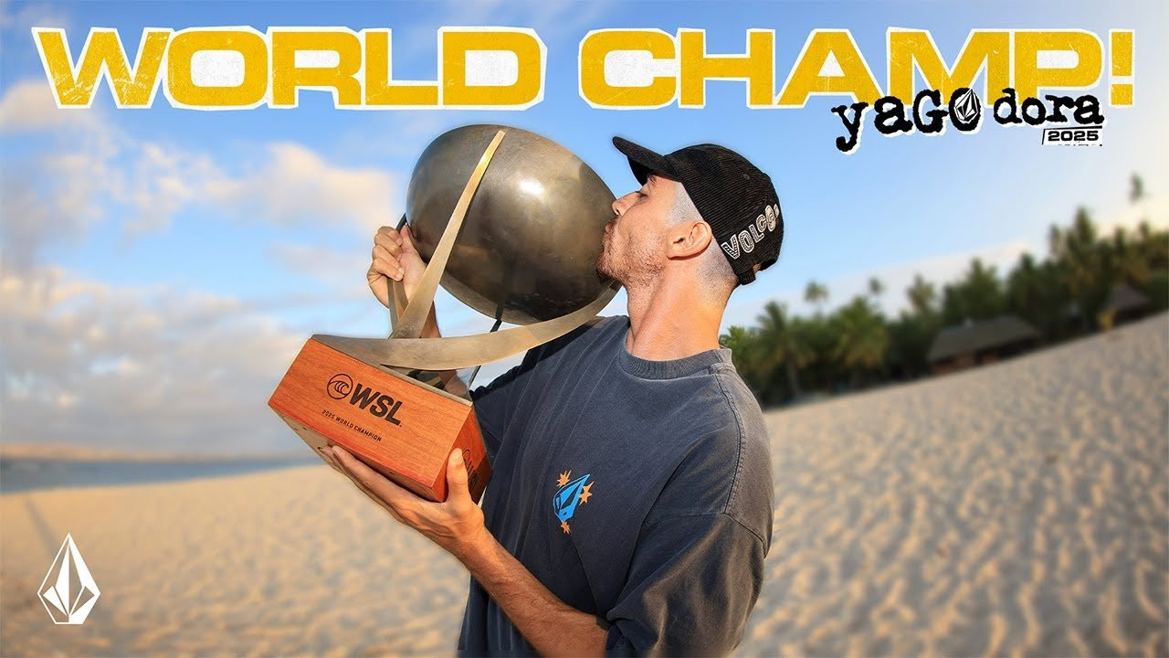 Yago Dora is the 2025 WSL World Surf League Champion and Volcom’s first ever World Title holder. 🏆 In this exclusive interview, Yago reflects on his journey from fearless grom in Brazil to making surfing history with Volcom. From viral edits to WSL podiums, his story is one of creativity, progression, and authenticity.<br /> <br />🌊 Chapters <br />0:00 Intro – Yago’s Reaction<br />0:23 Back to the Beginning<br />0:46 First memories of Volcom<br />1:28 Influences<br />1:57 What made 2025 different<br />2:50 Friends & Rivals. Yago & Jack<br />4:07 Day of the Event<br />5:03 Yagos take on the tour ending in Hawaii<br />5:42 The Volcom Pipe House. Teams Proving Grounds<br />6:10 Yago feelings bringing home Volcom;s first world title.<br /> <br />🎥 Filmed by Owen Milne<br />Edited by Tai Jennison<br />Interview by Vaughn Blakey<br />Sound by Just Grooving (Instrumental) – Anders Johan Greger Lewen – Universal Music<br /> <br />👉 Subscribe for more surf culture & athlete stories: https://www.youtube.com/@volcom<br />👉 Watch more Volcom Surf content here: https://www.youtube.com/@volcom/playlists<br /> <br />#YagoDora #WSL #Volcom #WorldChampion #Surfing