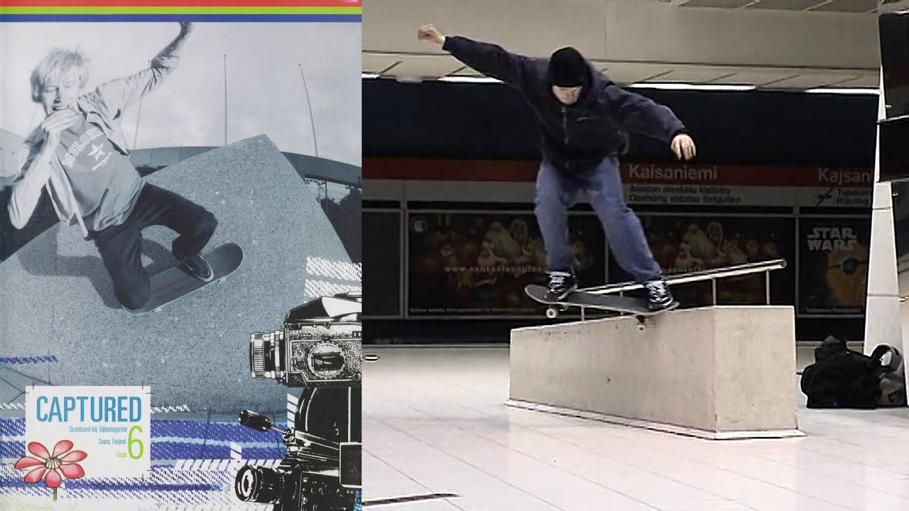 Captured Videomagazine Presents: “Issue 6”<br /><br />Produced by Mikko Valli for Captured Videomagazine. Featuring Adam Louder, Aleksi Fräki, Ali Boulala, Anders Skeber, Andi Poberer, Antti Wallin, Arto Saari, Bastien Salabanzi, Carl Edward Heisholdt, Catarina Sterner, Chany Jeanguenin, Chris Åström, Colin Kennedy, David Engzell, David-Marlo Conrads, Eero Anttila, Eero Tyrisevä, Erik Lehtola, Filip Söderlindh, Florentin Marfaing, Harri Puupponen, Hege, Henning Braaten, Henri Viitanen, Hugo Lankinen, Ilkka Järvinen, Ilkka Tuorila, Jan Kliever, Jani Laitiala, Jani Leivo, Jani Mäkelä, Janne Tiitinen, Jarkko Poropudas, Jarno Frimotig, Jasper Tainio, Jean-Mark Soulet, Jeremy Thombum, Jerry Svenson, Jo Lorenz, Johannes Romu, Joni Jantunen, Josh Kasper, Jouni Leino, Jouni Salo, Juha Pönkänen, Juhani Salo, Julius Haartti, Juri Oino, Jussi Toropainen, Jyri Pitkänen, Kevin "Spanky" Long, Killian Heuberger, Louie Barletta, Mark Pulman, Matti Sumari, Mikko Heino, Mikko Kivikoski, Mikko Valli, Nico Jurvanen, Niko Ojanen, Pasi Järvelä, Pasi Salminen, Patrick Ahlfeldt, Paul Shier, Penna Salisma, Pirkka Pollari, PJ Ladd, Pontus Alv, Ropert Clerski, Ruben Garcia, Sami Miettinen, Samu Hirvonen, Sebastian Hepp, Stephane Giret, Stephane Larance, T. Forsberg, Tapio Silvast, Tatu Engström, Teemu Korhonen, Thibaud Fradin, Tim Husa, Timi Valo, Timo Kuulusa, Timo Maaninen, Timo Salminen, Timo "Tiksa" Maaninen, Tomi Sormunen, Tuukka Korhonen, Vaughn Baker, Vesa Korkkula, Vesa Ritola, Ville Pietiläinen, Vincent Bressol and Wieger Van Wageningen.<br /><br />Chapters<br />00:00 Timo Maaninen Intro<br />01:03 Intro<br />02:28 Random Clips<br />07:51 Pro Skate 2002<br />10:49 Timi Valo Close-Up<br />16:24 Pori Spotcheck<br />17:57 Contest Clips<br />22:32 Jyri Pitkänen Close-Up<br />27:30 Slowmotion<br />32:20 Credits<br /><br />40:27 Timo Maaninen Tribute<br /><br />If you have Proper Skate Videos Digitized VHS Tapes or DVDs, please feel free to join our Discord Server and help us to Archive old physical Skate Videos.<br /><br />Odysee: https://odysee.com/@SkateVideoLibrary<br />Discord: https://discord.me/skatevideolibrary<br /><br />Video: 960x720p, 50.00fps, 6000 kbps<br />Audio: Stereo, 48.0 kHz, 128 kbps