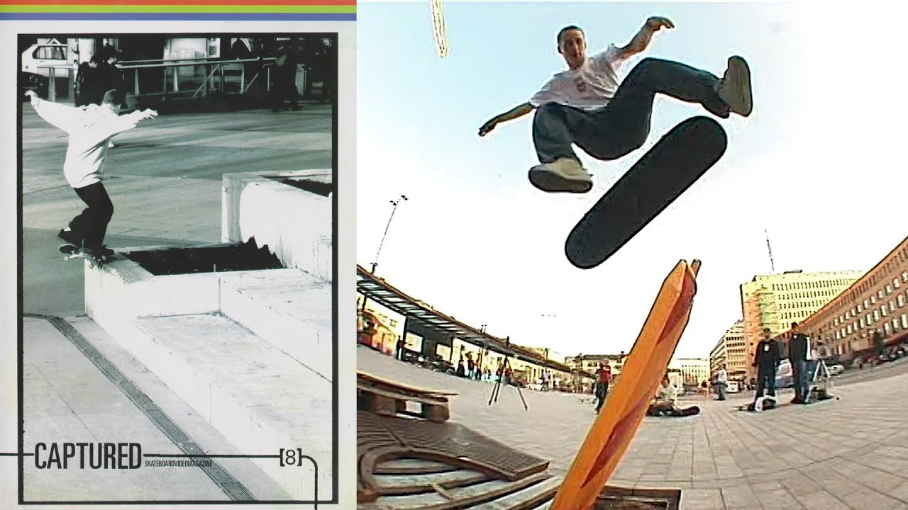Captured Videomagazine Presents: “Issue 8”<br /><br />Produced by Mikko Valli for Captured Videomagazine. Featuring Aleksi Fräki, Anterus Meinander, Antti Pesonen, Antti Pohjola, Antti Wallin, Arto Linden, Arttu Hakanen, Arvi Korhonen, Eero Anttila, Enis Fazilov, Erik Lehtola, Hannu Jokinen, Harri Puupponen, Ilkka Järvinen, Ilkka Tuorila, Jaakko Pöllänen, Jani Laitiala, Jani Leivo, Jani Tossavainen, Janne Leppänen, Janne Saario, Janne Tiitinen, Jarkko Poropudas, Jarno Frimodig, Jarno Jussila, Jeremy Thorburn, Jesse Kyrkkö, Jesse Turunen, Johannes Rantapuska, Jouni Leino, Juhani Salo, Juho Lindberg, Julius Haartti, Jussi Turunen, Jyri Pitkänen, Jöle Juntunen, Lasse Ursin, Lassi Salminen, Marko Anderson, Marko Harmaala, Matti Sumari, Max Grönroos, Mikke Mentu, Mikko Heino, Mikko Hämäläinen, Mikko Seppänen, Mikko Valli, Niklas Salonaho, Niko Ojanen, Olli Trög, Paavo Tamminen, Pasi Järvelä, Penna Salisma, Petri Kiili, Pirkka Pollari, Risto Kotala, Sakari Niskanen, Samu Karvonen, Simo Mäkelä, Tapio Silvast, Teemu Korhonen, Tero Airaksinen, Timo Hätinen, Timo Salminen, Timo Salopelto, Toni Kujala, Tuukka Korhonen, Vantte Peltonen, Vesa Laakso, Ville Pietiläinen, Ville Räty and Ville-Veikko Valta.<br /><br />Chapters<br />0:00:00 Intro<br />0:01:12 Random Clips<br />0:06:57 Close-Up: Ilkka Järvinen<br />0:10:19 Spot Check: Lahti City<br />0:18:36 Indoor Clips<br />0:22:21 Slam<br />0:24:15 Close-Up: Jouni Leino<br />0:31:39 Barcelona<br />0:36:47 Credits<br /><br />0:43:08 Ilkka Järvinen Raw Footage<br />0:46:07 Jouni Leino Raw Footage<br />0:53:13 Random Extras<br />0:58:13 Indoor Bonus Part I<br />1:00:20 Indoor Bonus Part II<br /><br />If you have Proper Skate Videos Digitized VHS Tapes or DVDs, please feel free to join our Discord Server and help us to Archive old physical Skate Videos.<br /><br />Odysee: https://odysee.com/@SkateVideoLibrary<br />Discord: https://discord.me/skatevideolibrary<br /><br />Video: 960x720p, 50.00fps, 6000 kbps<br />Audio: Stereo, 48.0 kHz, 128 kbps