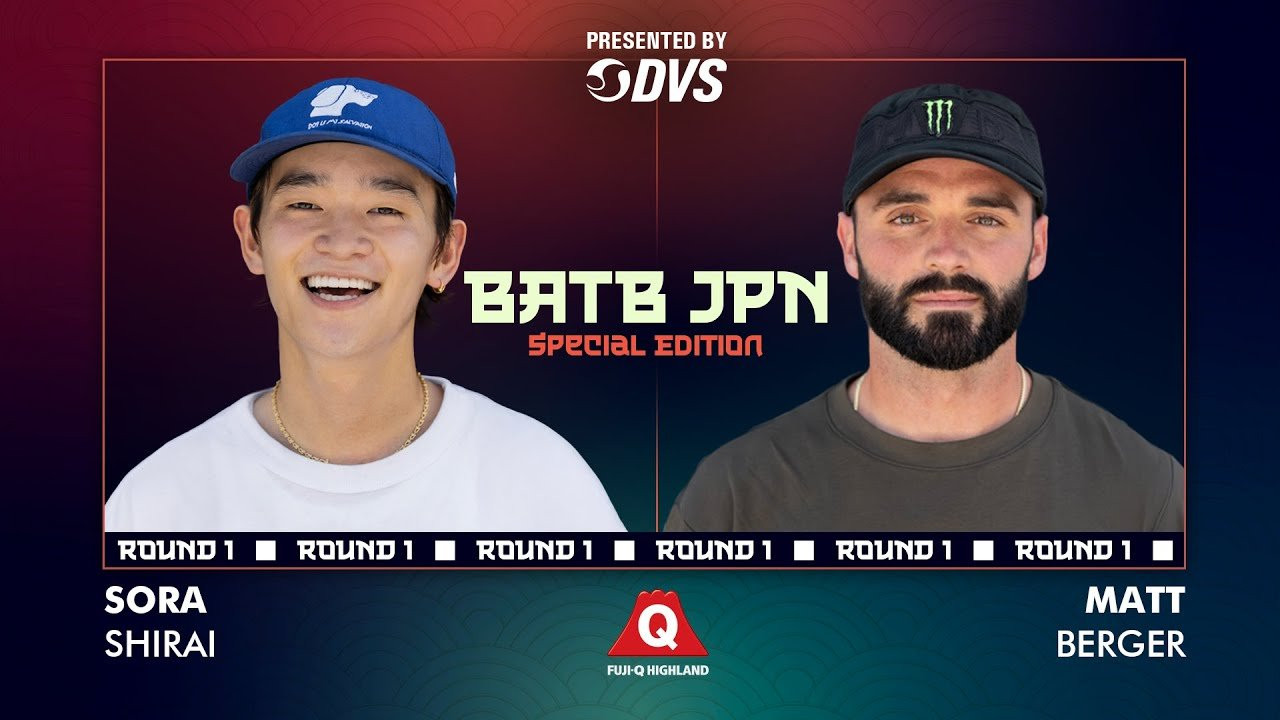Battle at the Berrics JPN: Special Edition keeps rolling with a bit of a switch-up. Originally BATB Champion Luan Olivera was originally set to battle World Champion Sora Shira but due to an unforeseen injury, Luan could not compete and was replaced by BATB vet Matt Berger in the 3rd game of Round 1 inside the #FUJIBERRIQS skate plaza at Fuji-Q Highland. The Berrics has gone international!<br /><br />*BATB JPN: Special Edition Round 1 - Presented by: DVS Skateboarding & Fuji-Q Highland<br /><br />Subscribe to The Berrics: http://bit.ly/TheBerricsYoutube<br /><br />The Berrics is one of the world's largest skateboarding media companies founded by professional skateboarders Steve Berra and Eric Koston in December of 2007 that covers skate news, video parts, contests, music, culture, and more. Berra + Eric = Berrics<br /><br />With over 10,000 skateboarding videos under their belt, including Battle at The Berrics, Do A Kickflip and Life on Video, The Berrics is not only one of the most popular online platforms in skate culture but one of the most famous skate spots in the world. Tune in regularly to watch videos with @tonyhawk , @Prod84skate , @nyjah , Yuto Horigome, Rayssa Leal and many more.<br /><br />Subscribe to The Berrics: http://bit.ly/TheBerricsYoutube<br /><br />Daily Videos and More: http://theberrics.com<br />Shop our Online Store: https://canteen.theberrics.com/<br />Follow The Berrics on Instagram: http://instagram.com/berrics<br />Follow The Berrics on TikTok: https://www.tiktok.com/@berrics?<br />Follow The Berrics on Facebook: http://fb.com/berrics<br />Follow The Berrics on Twitter: http://twitter.com/berrics<br /><br />#Skateboarding #Berrics #TheBerrics #SkateboardingIsFun #fujiberriqs #batb