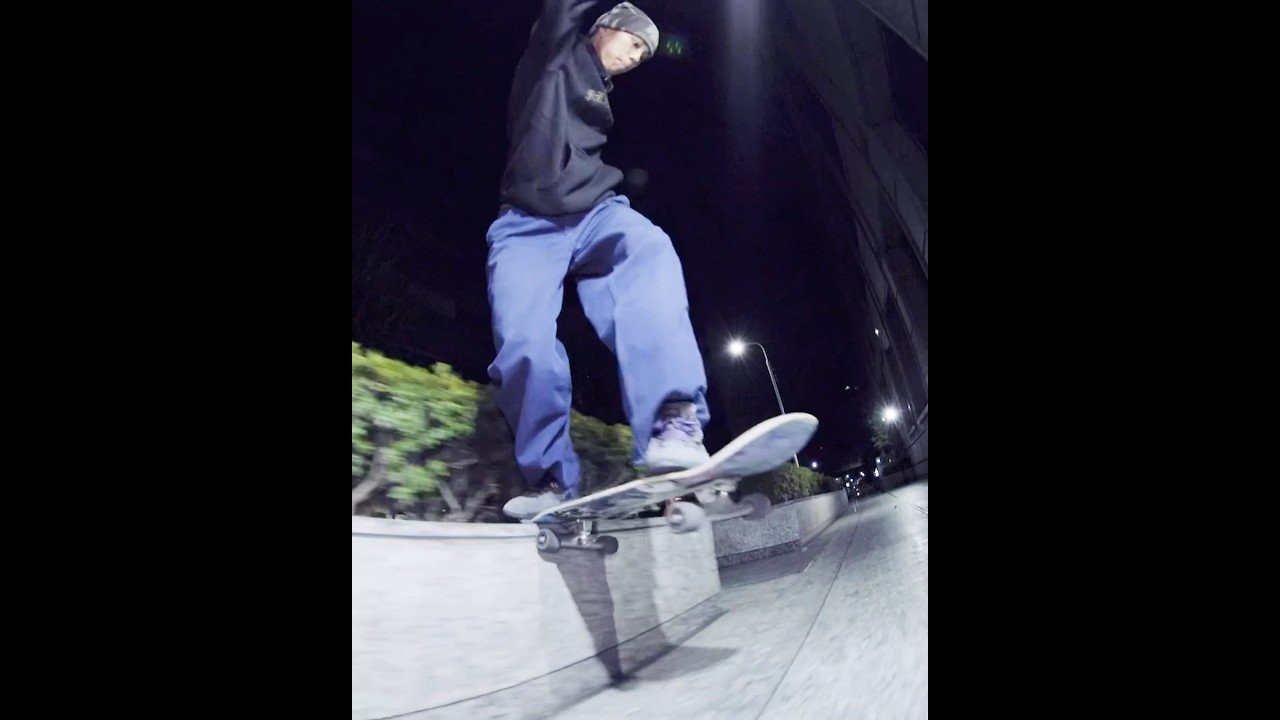 From his energetic Lenz part to Asics' new vid, Kyonosuke's established himself as a must-watch act. Still on the hunt, he keeps the hits coming with lighting-quick feet and immaculate lines through Tokyo's cuts.