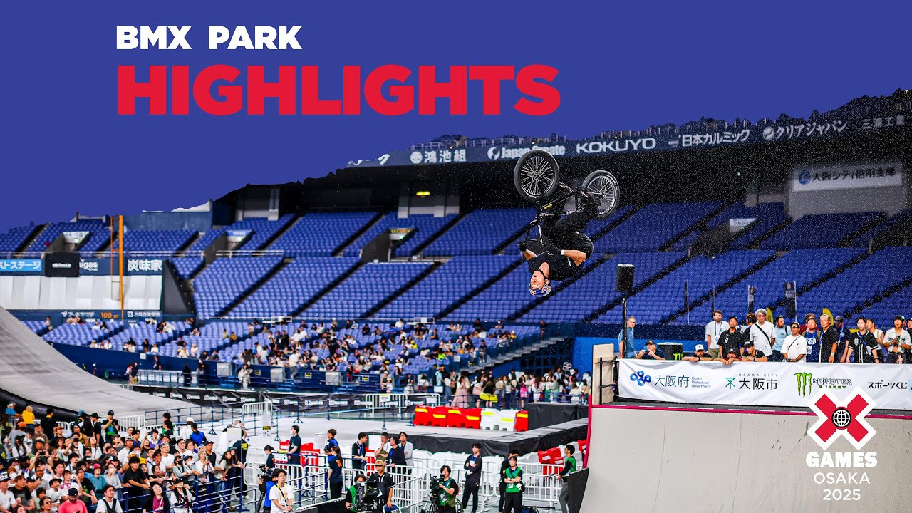 Watch the BMX Park top highlights from X Games Osaka 2025 in Japan!<br /><br />How medal event is judged:<br />Playoffs: 1 heat of 8 athletes with 2 runs each (0:45 seconds maximum per run), best run counts. Runs will be scored 1-100. Athletes ranked 1-4 will advance to the final.<br />Finals: Athlete scores are reset to zero after playoffs. 1 heat of 4 athletes with 2 runs each (0:45 seconds maximum per run), best run counts. Runs will be scored 1-100. <br /><br />Park is a style of BMX riding featuring a variety of obstacles such as ramps, bowls, quarterpipes and box jumps arranged in a challenging and creative layout. Riders use these obstacles to perform a variety of tricks, airs and grinds, incorporating a majority or all features into a single run. Using the contours of the course to gain speed instead of pedaling (pedaling usually detracts from scores), X Games Park riders use the obstacles for the air necessary to do huge tricks like 720s, double tailwhip combos and various inverts. Competitors are judged based on the execution of maneuvers, degree of difficulty, variety, flow, originality, style and amplitude (height of airs).<br /><br />#XGames #XGamesOsaka #XGamesJapan #BMX<br /><br />____<br /><br />X Games — your destination for all things action sports, music, lifestyle and everything in between. <br /><br />Visit our official homepage at http://xgames.com for more coverage and highlights.<br /><br />SUBSCRIBE: https://www.youtube.com/XGames<br /><br />Check us on Social @XGames:<br />Instagram ► https://instagram.com/xgames<br />TikTok ► https://www.tiktok.com/@XGames<br />Twitter ► https://twitter.com/xgames<br />Facebook ► https://facebook.com/XGames<br />Twitch ► https://www.twitch.tv/xgames<br />Snapchat ► @xgames<br />Text Us! ► (772) 494-2637<br /><br />Thanks for watching #XGames!