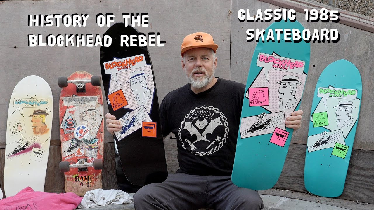 In the early 80’s skateboarding was nearly dead. Those of us that carried on after all the skateparks were dozed were loners, rebels, misfits, punks and outcasts picked on by the jocks but we didn’t give a shit, we liked it that way....skateboarding was ours, we were the rulers of the streets, pools, ditches and backyards! <br /><br />With that rebellious spirit I launched Blockhead in 1985 in my parents garage with the first three models, the Streetstyle, Chaos and Rebel. The Rebel was a classic early 80’s shape and the graphics I inked were based on the old mobster/ crime movies that I really dug the style of. <br /><br />To celebrate the 40 year anniversary of Blockhead and the Rebel board we made a small batch of 30 Rebel’s in a black dip with the old school hole pattern and screen printed just like they were in 1985! These are signed and numbered and this is the last time we’re going to do this so best to grab one pronto! <br /><br />Also ready to grip and rip we made 50 teal dip “rider” Rebel’s featuring new school holes and a bit steeper concave and tail than the signed and numbered version with a slight rocker/ spoon nose for a better ride. You best dust off your 80’s moves because these are a blast! (from the past).<br /><br />Set your alerts, dropping Wednesday 10/15 at noon PST on blockheadskateboards.com ! <br /><br />Much thanks for your support over the past 40 years!<br /><br />Dave B.