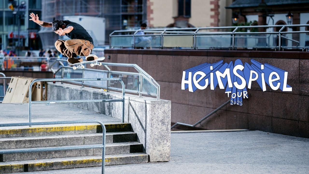 20 skaters and 6 cities through Germany - the Heimspiel Tour 2025.<br />The crew hit the road for the yearly Heimspiel Tour, this time heading East to skate fresh spots and scenes that haven’t been on the map for a while.<br /><br /><br />Filmed and edited by Torsten Frank<br /><br />Featuring: <br />Akira Shiroma<br />Brad Saunders<br />Burny Diego<br />Dan Fisher<br />Daniel Ledermann<br />Florence Ulrich <br />Gui Silva<br />Gabi Kahl <br />Justin Sommer<br />Kai Hillebrand<br />Lau Willems<br />Lilli Werner<br />Leon Charo Tite<br />Maité Steenhoudt<br />Patrick Rogalski<br />Patrick Zentgraf<br />Theo Löffler<br />Tim Janke<br />Jost Arens <br /><br /><br />Additional filming: <br />Moritz Mauch<br />Marina Hainbuch<br />Daniel Ledermann <br />Julian Lopez <br />Ansgar Wagemann <br /><br />Photos by: <br />Burny Diego<br /><br />Produced by: <br />EASYdoesit GmbH <br />Maxim Rosenbauer<br />Phil Anderson<br /><br /><br />Website: www.adidas.com/Skateboarding<br />Instagram: www.instagram.com/adidasskateboarding