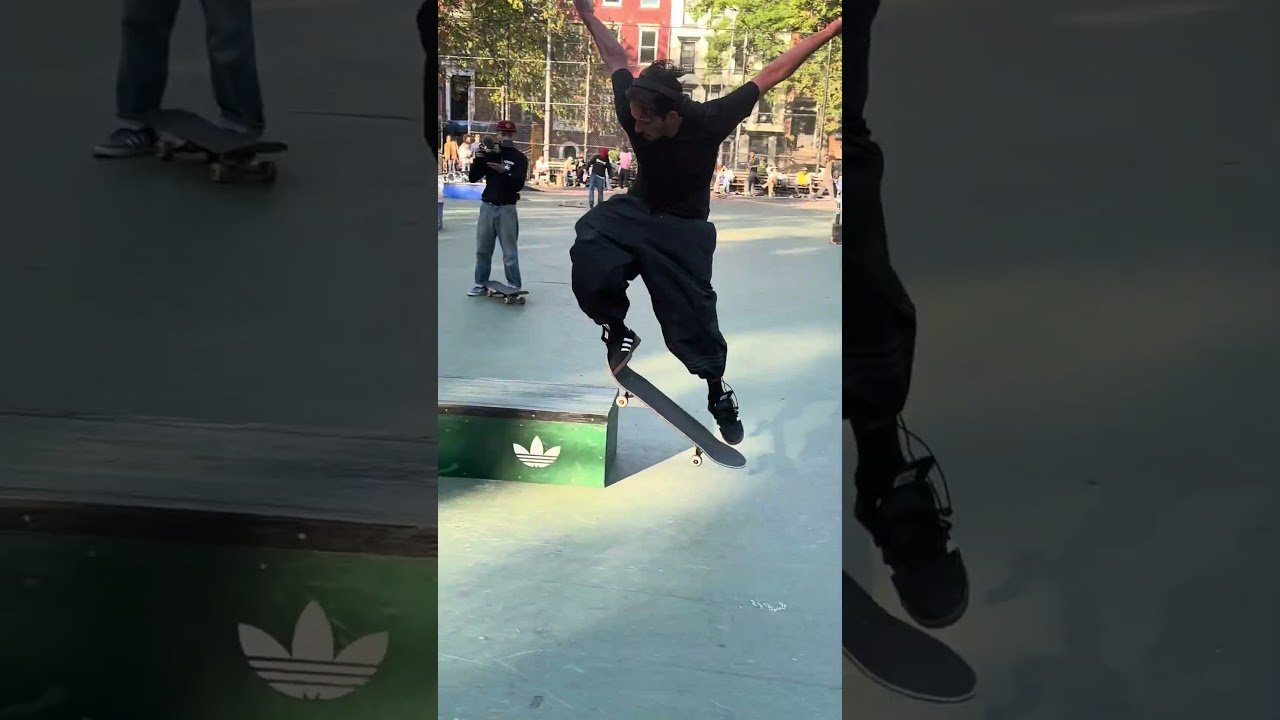 Nikolai at the long ledge jam we threw with @adidasSkateboarding on October 18, 2025 at Tompkins Square Park, NYC