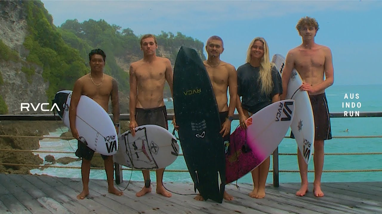Somewhere between tide and time - Xavier Bryce, Jett Dehaan, Tayla Green, Kayu Vianna and Betet Merta trade waves and laughs in Indonesia. Nothing forced. Just good waves and good rhythm.