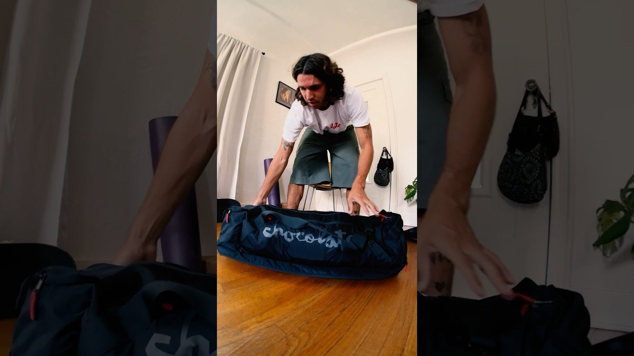Perfect for travel while being eco-minded, the Travel Duffel is built to roam the globe. It features an internal deck compartment that holds a complete setup and several decks, plus exterior board straps and multiple compartments for all your gear. <br /><br />Made from 100% recycled nylon, this bag ensures you’re ready to get after it while staying kind to the planet. ♻️🎒<br />Find them now at skateshops and Crailtap.com, shipping worldwide.<br /><br />Dimensions - 35” x 11” x 12” (89cm x 28cm x 30cm) Volume - 32L<br /><br />#ChocolateSkateboards