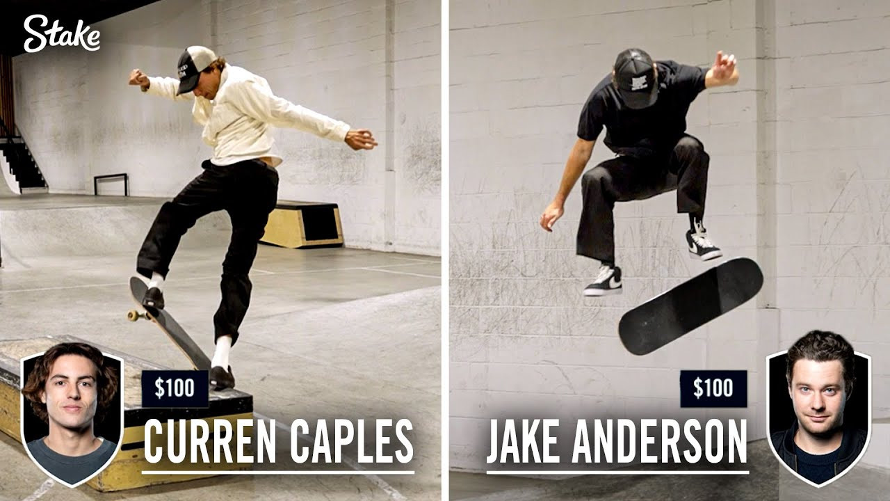 In this edition of 'A Game of Stake,' Curren Caples and Jake Anderson go head-to-head in a friendly competition where both skaters will select tricks in an attempt to outdo the other! Whoever runs out of money first loses 🤑 Presented by Stake. <br /><br />🏆 #SLSSuperCrown | December 6 -7<br />🇦🇺 #SLSSydney | February 14 - 15<br />🛍️ #SLS Merch NOW AVAILABLE ➡ https://streetleagueshop.com/<br /><br />For tickets to SLS events and more information, visit: https://www.streetleague.com/ 🔥<br /><br />Subscribe Now: https://www.youtube.com/@SLS<br /><br />Follow SLS on Social 💥 <br />⚪️ Instagram - https://www.instagram.com/sls/<br />⚪️ Facebook - https://www.facebook.com/streetleague/<br />⚪️ Rumble - https://rumble.com/c/sls<br />⚪️ TikTok - https://www.tiktok.com/@streetleagueskate<br />⚪️ Snapchat - https://snapchat.com/t/uYXRd6Jw<br />⚪️ Threads - https://www.threads.net/@sls?hl=en<br />⚪️ Twitter - https://x.com/StreetLeague<br /><br />👀 Don't miss new SLS content every week on Rumble<br />Download Rumble (TV + Mobile) 👉 https://rumble.com/our-apps<br />Rumble is free on desktop, mobile and web at www.rumble.com, iOS, Android, Roku, AppleTV, FireTV, Samsung TVs.<br /><br />Get your official SLS x Wolfpak Backpack here, available in 3 different sizes - <br />https://wolfpak.com/collections/street-league-skateboarding-collection<br /><br />#sls #skate #skateboard #skateboarding #trick #competition #challenge #stake