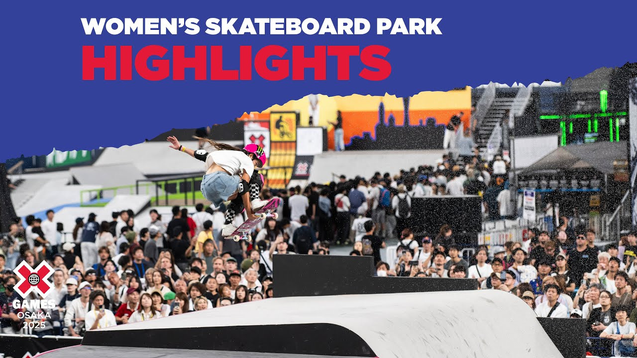 Watch the Women’s Skateboard Park top highlights from X Games Osaka 2025 in Japan!<br /><br />How medal event is judged:<br />Playoffs: 1 heat of 8 athletes with 2 runs each (0:45 seconds maximum per run), best run counts. Runs will be scored 1-100. Athletes ranked 1-4 will advance to the final.<br />Finals: Athlete scores are reset to zero after playoffs. 1 heat of 4 athletes with 2 runs each (0:45 seconds maximum per run), best run counts. Runs will be scored 1-100. <br /><br />Park is a style of skateboarding featuring a variety of obstacles such as ramps, bowls, quarterpipes and ledges arranged in a challenging and creative layout. Skateboarders use these obstacles to perform a variety of tricks, airs and grinds, incorporating a majority or all features into a single run. Competitors will be judged based on execution of maneuvers, degree of difficulty, variety, continuity of run, originality and style, amplitude (height of airs) and use of the course.<br /><br />#XGames #XGamesOsaka #XGamesJapan #Skateboarding <br /><br />____<br /><br />X Games — your destination for all things action sports, music, lifestyle and everything in between. <br /><br />Visit our official homepage at http://xgames.com for more coverage and highlights.<br /><br />SUBSCRIBE: https://www.youtube.com/XGames<br /><br />Check us on Social @XGames:<br />Instagram ► https://instagram.com/xgames<br />TikTok ► https://www.tiktok.com/@XGames<br />Twitter ► https://twitter.com/xgames<br />Facebook ► https://facebook.com/XGames<br />Twitch ► https://www.twitch.tv/xgames<br />Snapchat ► @xgames<br />Text Us! ► (772) 494-2637<br /><br />Thanks for watching #XGames!