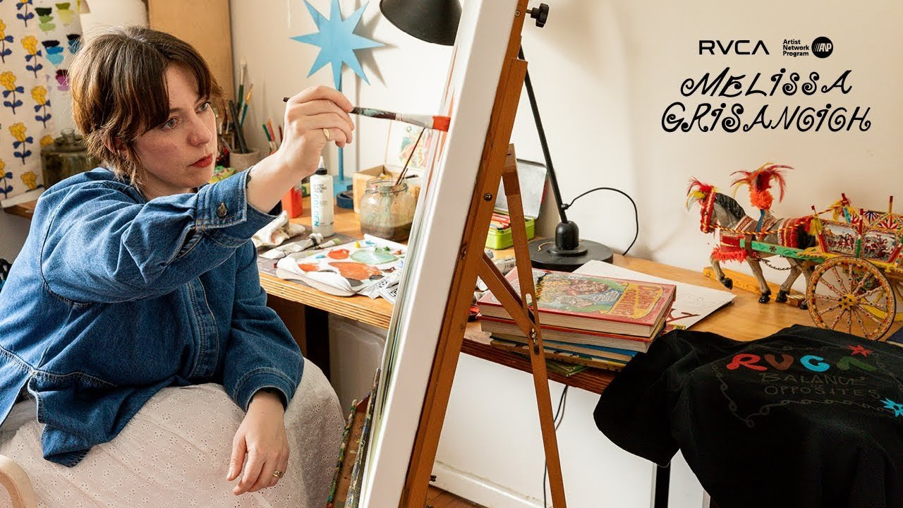 Currently based in Melbourne, ANP artist Melissa Grisancich works as a multidisciplinary artist. Primarily a painter, she also works with sculpture, repurposed vintage objects, and craft/embroidery elements. <br /><br />With 15 years as an ANP artist, Melissa draws inspiration from old children’s books, comics, and posters. Growing up by the coast, surrounded by nature, she reflects on how her environment, community, and influences have shaped both her art and her sense of self.<br /><br />Gaining recognition as a female artist in Australia, she continues to contribute to broader representation in the art world.<br /><br />Shop Melissa’s collection online now.