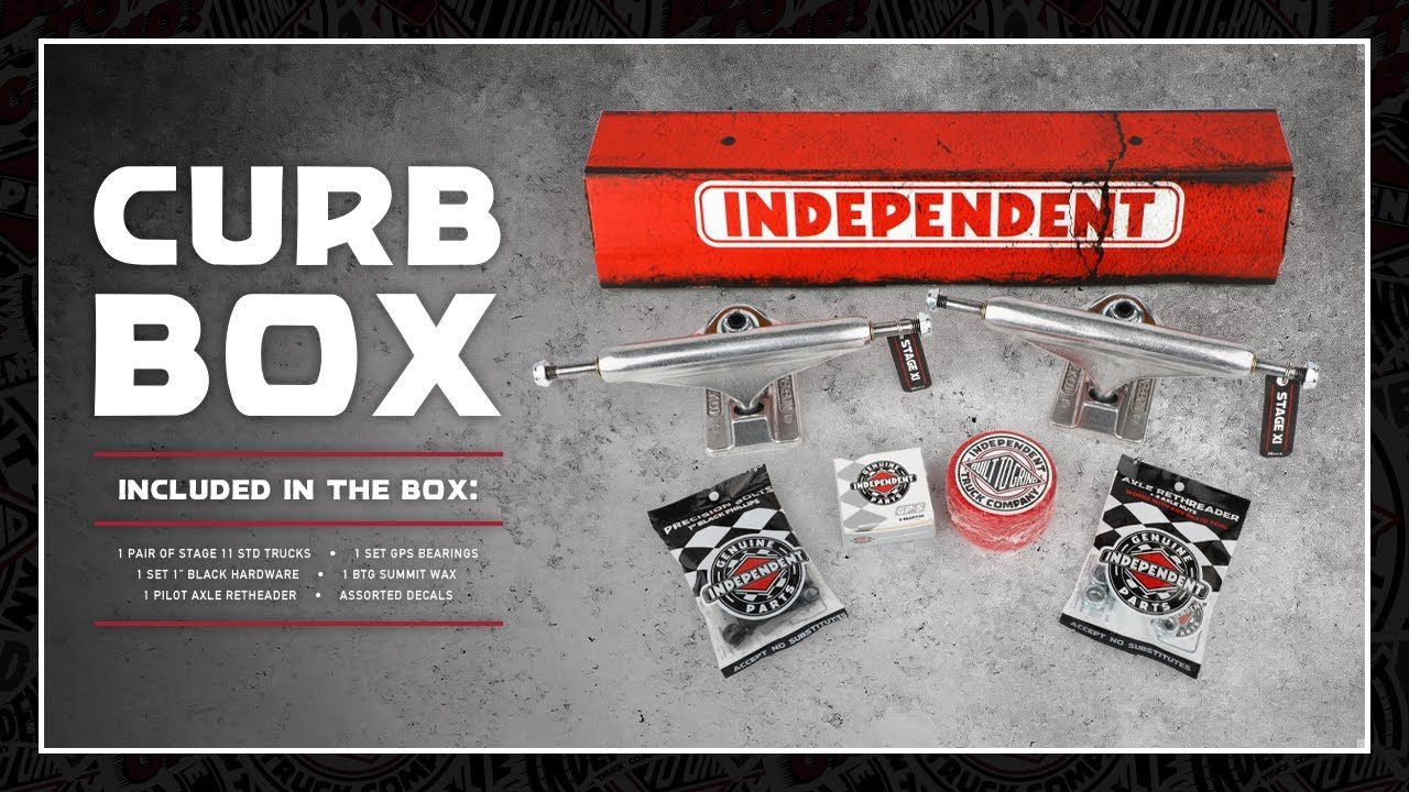 The Independent Curb Box Has Arrived — the ultimate all-in-one accessory kit for anyone looking to build a fresh setup this holiday season. Whether you’re grabbing your first board or leveling up for 2026, this box packs the essentials built around the best trucks in skateboarding.<br /><br />Each Curb Box includes:<br />• 1 Pair of Independent Stage 11 Trucks<br />• Independent GPS Bearings<br />• Independent Genuine Parts 1" Hardware<br />• Independent BTG Wax<br />• Independent Axle Threader<br />• Assorted Indy Stickers<br /><br />Just add a deck, grip, and wheels and you’re rolling.<br />Available in 139, 144, and 149 sizes.<br /><br />Don't have a local skateshop? Get it here:<br />https://nhsskatedirect.com/products/curb-box-set-skateboard-trucks-independent-33132666?variant=47427187212445<br /><br />Filmed and edited by Joey Ruiz - https://www.instagram.com/joey_digital/<br /><br />____________________________________________________________________<br /><br />Ride The Best and Subscribe to Independent Trucks!<br /><br />Shop: https://nhsskatedirect.com/pages/independent-trucks<br />YouTube: http://bitly.com/IndyYouTube​​<br />Facebook: https://www.facebook.com/IndependentTrucks<br />Instagram: https://instagram.com/independenttrucks​<br />Twitter: https://twitter.com/indy_trucks​
