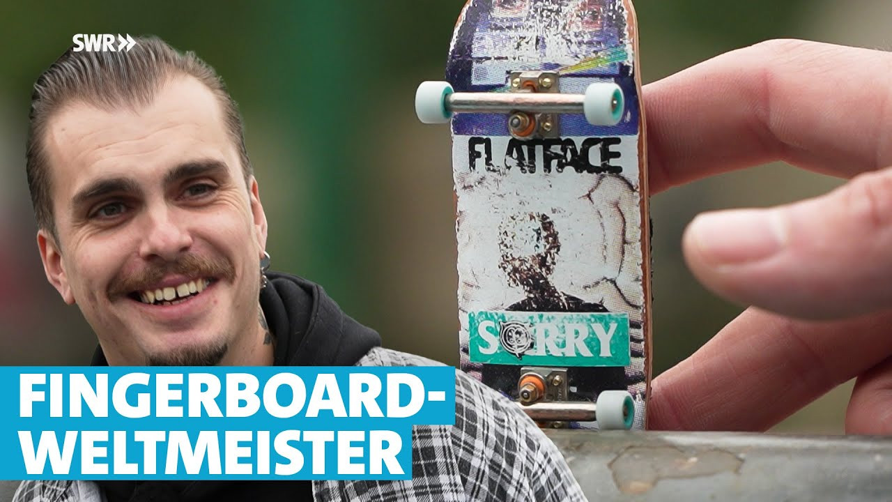Seit vielen Jahren ist Alex Christ ein Star der Fingerboarding-Szene, stand bei der Weltmeisterschaft schon oftmals im Finale. Dieses Jahr hat es nun endlich für den Titel gereicht.<br /><br />Wenn er nicht gerade auf dem Brett unterwegs ist, arbeitet er in der freien Jugendhilfe, wo er unter anderem den Kindern das Skateboarden beibringt.<br /><br />Landesschau Rheinland-Pfalz-Kanal abonnieren unter: http://x.swr.de/s/lsyt<br /><br />Willkommen auf dem YouTube-Kanal der Landesschau Rheinland-Pfalz.<br />Hier erwarten Sie Highlights unserer Sendung: <br />Porträts, Reportagen, Dokumentationen, Kunst, Kultur, Ratgeber! <br />Wir haben tägliche Updates auf dem Kanal. Abonnieren Sie uns, wenn Sie nichts verpassen wollen. <br /><br />Mehr Landesschau:<br />Offizielle Homepage: https://www.swrfernsehen.de/landesschau-rp/<br />Facebook: https://www.facebook.com/landesschau<br /><br />Mehr SWR Heimat:<br />Instagram: https://www.instagram.com/swrheimat<br />TikTok: https://www.tiktok.com/@swrheimat<br /><br />Impressum:<br />https://www.swr.de/impressum<br /><br />Kommentare sind gern gesehen – aber bitte unter Beachtung unserer Netiquette:<br />https://www.swr.de/netiquette<br /><br />Datenschutz:<br />https://www.swr.de/datenschutz<br /><br />#fingerboarding #skateboard #weltmeister