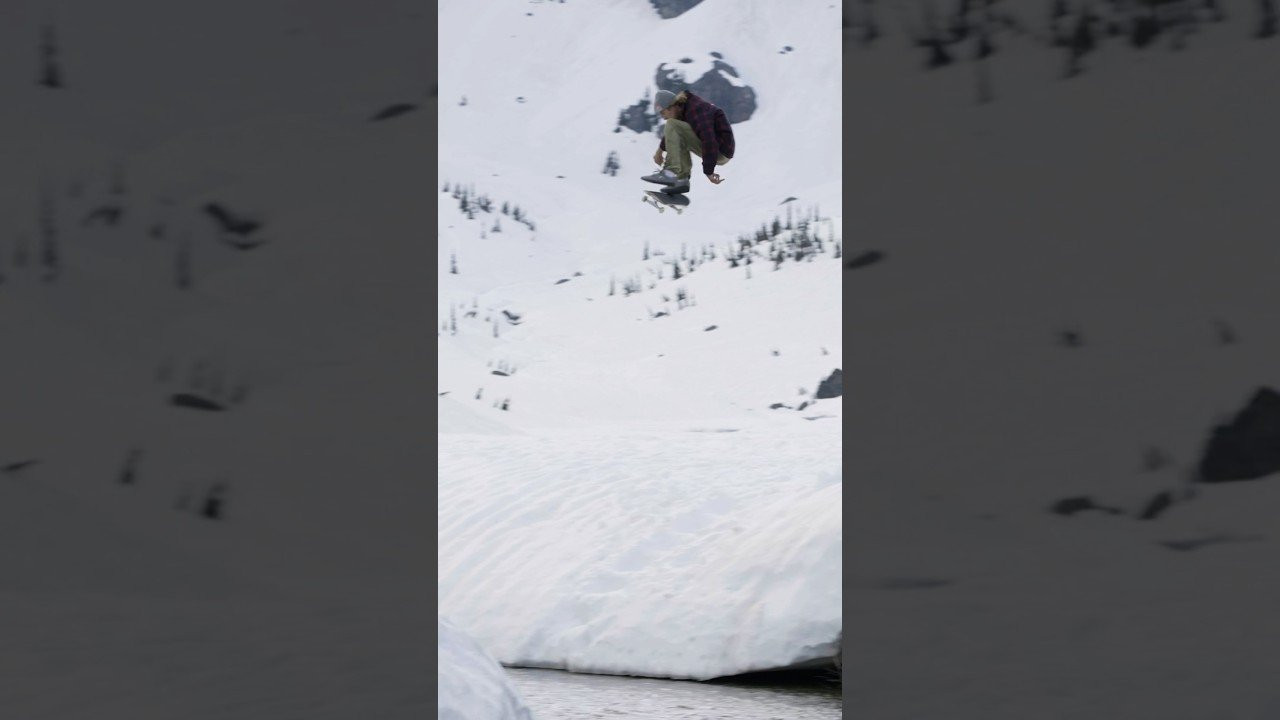 Ryan Decenzo battles a fs flip in the freezing cold
