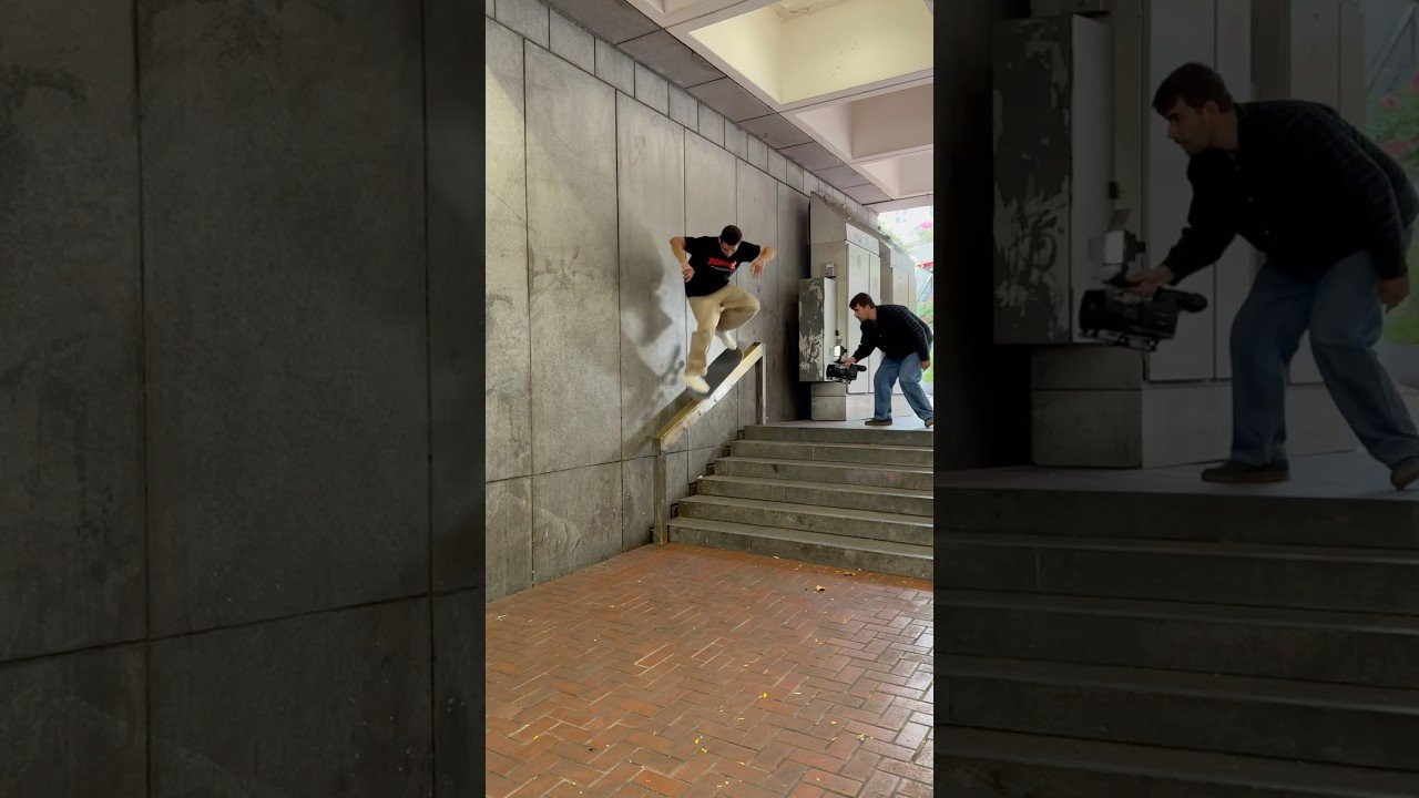 👉🏽 Lawrence Ravail hammers a hardflip nosegrind on some famous SF bricks 🧱