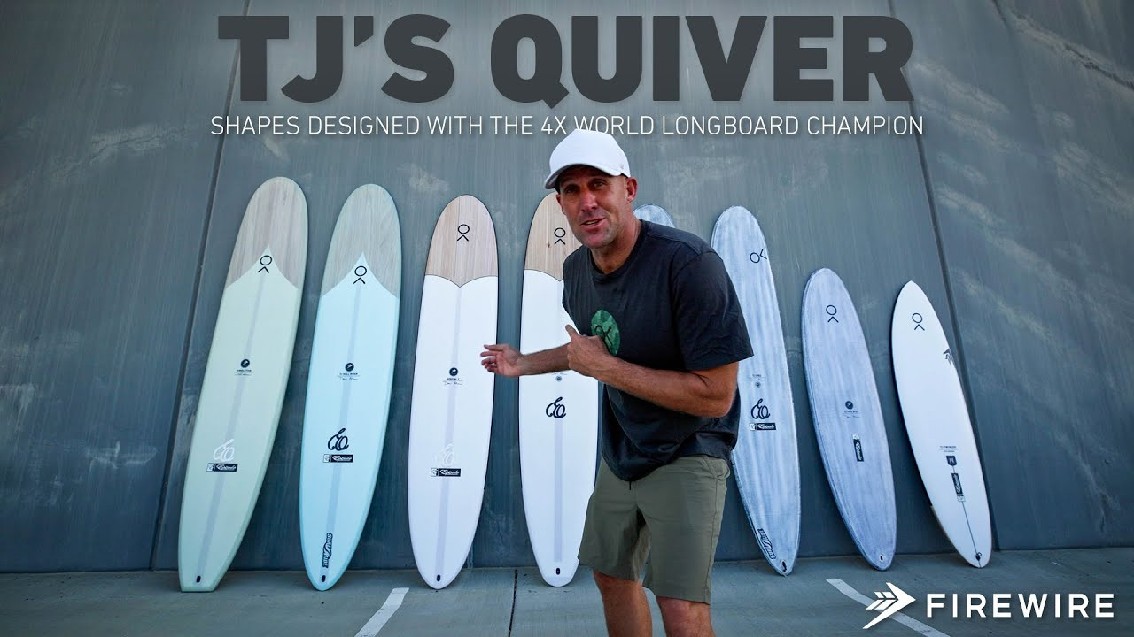 What's the 4x World Longboard Champion riding? Press play above to watch TJ's Quiver Breakdown with Taylor Jensen (@taylorjensentj).In this video, Taylor takes the time to explain the purpose of each one of his longboard and midlength shapes, what they're best for in his eyes, his favorite techs, as well as answers some frequently asked questions from our community. From his Singleton by Stu Kenson (@sk_shape) to the Special T designed with Dan Mann (@dan__mann), to his shorter TJ Pro Mid and TJ Twinzer midlengths, learn about each shape directly from the man himself, Taylor Jensen.<br /><br />The 𝗦𝗶𝗻𝗴𝗹𝗲𝘁𝗼𝗻 by Stu Kenson was designed specifically for TJ's time on the World Longboard Tour: a board that he can take around the world that suits a variety of conditions and traditional longboard scoring criteria. This shape is more of a classic California-style log, predominantly about nose riding and the shape Taylor rode to his 2024 World Title. Taylor rides a stock 9'8" (x 23 1/4" x 3 1/4" x 80.4L). Shop Singleton: https://bit.ly/3YdBkHZ<br /><br />The 𝗧𝗝 𝗛𝘂𝗹𝗹 𝗥𝗶𝗱𝗲𝗿 by Dan Mann is the newest board in Taylor's range, designed to be easy to ride, easy to paddle, and a great board for anyone who's looking to catch a ton of waves and have a board feel great under their feet. As the name suggests, it has a rolled bottom for smooth glide and flow. Taylor rides a stock 9'0" (x 23" x 3" x 71.5L).Shop TJ Hull Rider: https://bit.ly/49vBmBb <br /><br />The 𝗦𝗽𝗲𝗰𝗶𝗮𝗹 𝗧 by Dan Mann has more of a glide-like outline, and is all about trim, speed, and flow. You can nose ride, you can turn off the tail, this is an all-around longboard that's great for softer, flatter waves. Taylor rides a stock 9'6" (x 23" x 3" x 78.1L). Shop Special T: https://bit.ly/3NlCKO9<br /><br />𝗧𝗵𝗲 𝗚𝗲𝗺 by Dan Mann is your one-board-longboard-quiver, designed to be a hybrid of "everything." Built to be ridden as a Single Fin with its flatter rocker or as a Two Plus One with it's fully performance bottom, to surf off the tail. Taylor rides a stock 9'1" (x 22 1/4" x 3" x 67.1L). Shop The Gem: https://bit.ly/4ay78i4<br /><br />The 𝗧𝗝 𝗣𝗿𝗼 𝗩 by Dan Mann is an engineered version of the TJ Pro designed for crappier waves. This is a high-performance longboard that's meant to surf better in average conditions, it has a flatter rocker, squash instead of rounded pin tail, and a wider nose outline than the TJ Pro. Taylor rides a stock 9'0" (22 1/8" x 2 5/8" x 62.0L). Shop TJ Pro V: https://bit.ly/4sgPJAH<br /><br />The 𝗧𝗝 𝗣𝗿𝗼 by Dan Mann is Taylor's highest-performance longboard, and the board he won his first 3x World Longboard Titles riding. This shape allows you to surf a performance longboard like a shortboard. Taylor rides a stock 9'0" (22 1/8" x 2 5/8" x 61.0L). Shop TJ Pro: https://bit.ly/3LoIAOe<br /><br />The 𝗧𝗝 𝗣𝗿𝗼 𝗠𝗶𝗱 by Dan Mann is a shrunken down version of Taylor's TJ Pro longboard, a smaller version that would fit better and tighter in the pocket with more freedom and performance. If you're a longboarder stepping down to a midlength, this is the shape for you. Taylor rides a stock 7'8" (x 22 1/4" x 2 5/8" x 51.2L). Shop TJ Pro Mid: https://bit.ly/4sogt2C<br /><br />The 𝗧𝗝 𝗧𝘄𝗶𝗻𝘇𝗲𝗿 by Stu Kenson is in a bit of a league of it's own, and offers the pivot, speed, and freedom of a Twin Fin or fish, but has the drive of what a Quad Fin gives you. Skatey and release with drive, to maximize your enjoyment. It has a bit more rocker and thickness than the TJ Pro Mid. Taylor rides a stock 7'0" (x 21 3/4" x 2 13/16" x 48.4L). Shop TJ Twinzer: https://bit.ly/4aDmdin<br /><br />Follow us on Instagram:<br />https://www.instagram.com/firewiresurfboards<br />https://www.instagram.com/taylorjensentj<br />https://www.instagram.com/dan__mann<br />https://www.instagram.com/sk_shape