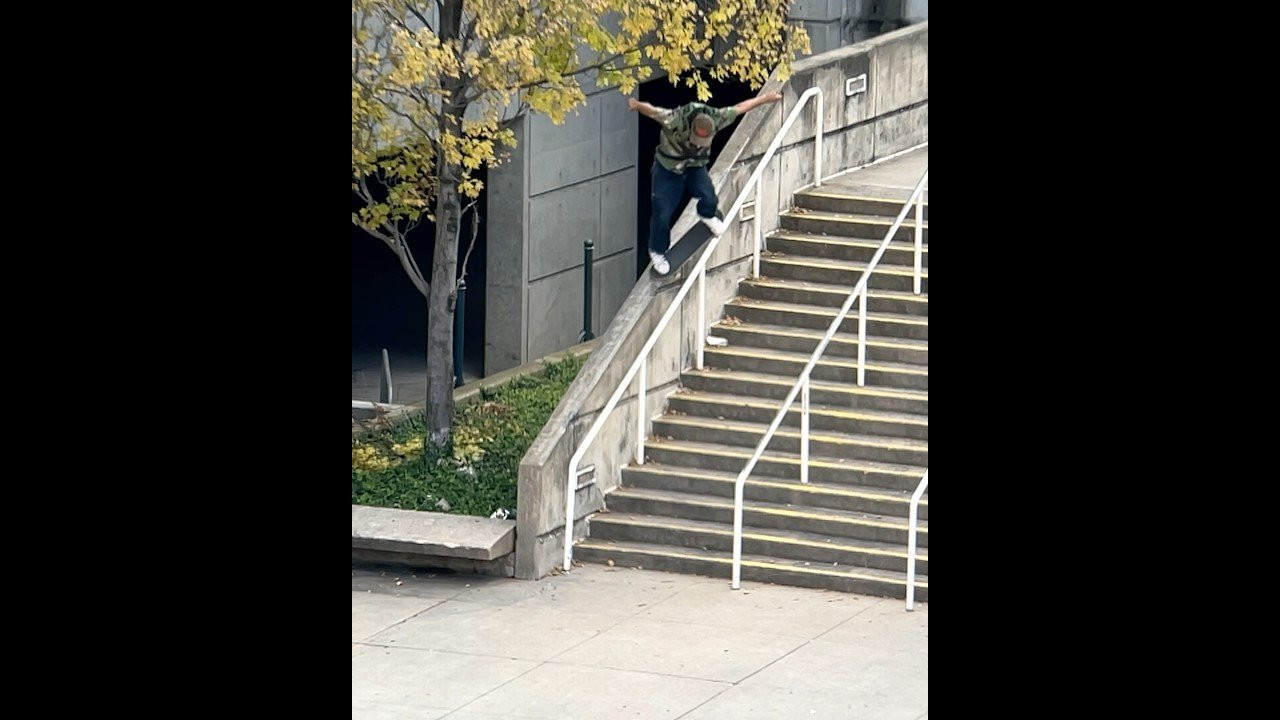 While security was doing mental gymnastics, Gabbers put the work in to crook this never-been-skated hubba. Trust the process.