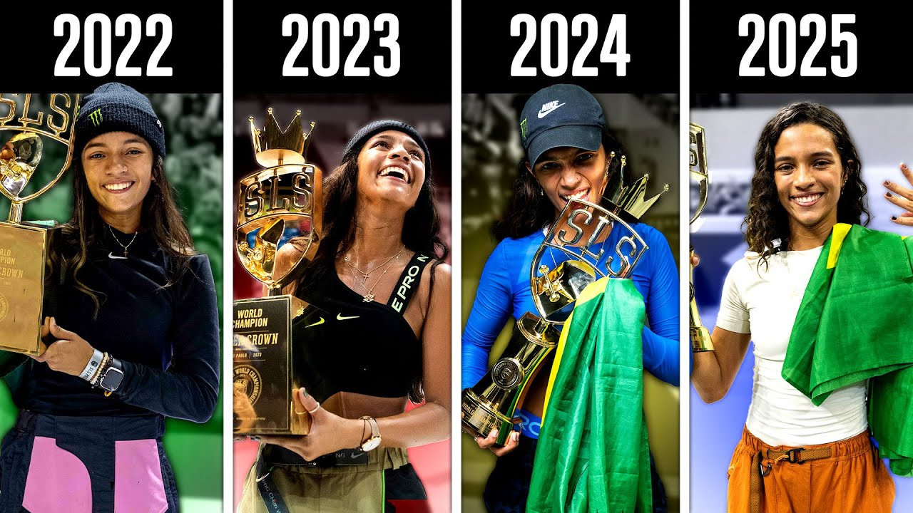 Street league superstar, Rayssa Leal rewrote history at this year's SLS Super Crown, becoming the ONLY skater ever to win four consecutive championship titles. Relive her historic reign now! 🏆<br /><br />🇦🇺 #SLSSydney | February 14 - 15<br />🛍️ #SLS Merch NOW AVAILABLE ➡ https://streetleagueshop.com/<br /><br />For tickets to SLS events and more information, visit: https://www.streetleague.com/ 🔥<br /><br />Subscribe Now: https://www.youtube.com/@SLS<br /><br />Follow SLS on Social 💥 <br />⚪️ Instagram - https://www.instagram.com/sls/<br />⚪️ Facebook - https://www.facebook.com/streetleague/<br />⚪️ Rumble - https://rumble.com/c/sls<br />⚪️ TikTok - https://www.tiktok.com/@streetleagueskate<br />⚪️ Snapchat - https://snapchat.com/t/uYXRd6Jw<br />⚪️ Threads - https://www.threads.net/@sls?hl=en<br />⚪️ Twitter - https://x.com/StreetLeague<br /><br />👀 Don't miss new SLS content every week on Rumble<br />Download Rumble (TV + Mobile) 👉 https://rumble.com/our-apps<br />Rumble is free on desktop, mobile and web at www.rumble.com, iOS, Android, Roku, AppleTV, FireTV, Samsung TVs.<br /><br />Get your official SLS x Wolfpak Backpack here, available in 3 different sizes - <br />https://wolfpak.com/collections/street-league-skateboarding-collection<br /><br />#sls #skate #skateboard #skateboarding #supercrown #champion #trick #backtoback #compilation #highlights #rayssaleal