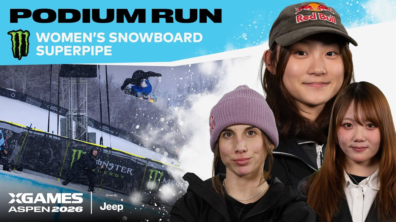 Watch the top podium runs from Monster Energy Women’s Snowboard SuperPipe at X Games Aspen 2026 Driven by Jeep!<br /><br />The X Games SuperPipe is approximately 567 feet long and 66 feet wide, with 22-foot walls. Athletes link tricks from wall to wall, attempting to get the most amplitude and maintain flow between tricks. Each rider will have three runs to land their best line; only an athlete’s single best run counts. SuperPipe is judged on progression, execution, difficulty, variety and amplitude.<br /><br />#XGames #XGamesAspen #snowboarding<br />____<br /><br />X Games — your destination for all things action sports, music, lifestyle and everything in between. <br /><br />Visit our official homepage at http://xgames.com for more coverage and highlights.<br /><br />SUBSCRIBE: https://www.youtube.com/XGames<br /><br />Check us on Social @XGames:<br />Instagram ► https://instagram.com/xgames<br />TikTok ► https://www.tiktok.com/@XGames<br />Twitter ► https://twitter.com/xgames<br />Facebook ► https://facebook.com/XGames<br />Twitch ► https://www.twitch.tv/xgames<br />Snapchat ► @xgames<br /><br />Thanks for watching #XGames!