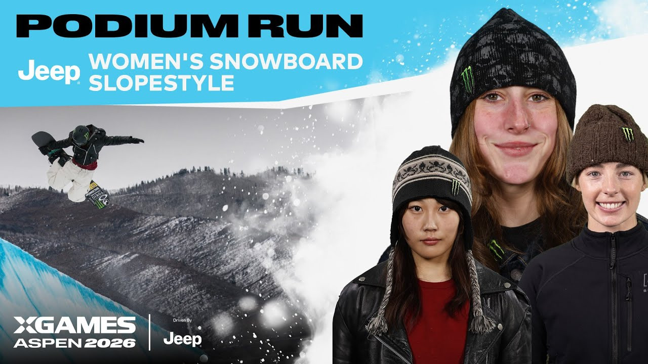 Watch the top podium runs from Jeep Women’s Snowboard Slopestyle at X Games Aspen 2026 Driven by Jeep!<br /><br />The Slopestyle course is approximately 1,700 feet long with several features and a vertical drop of about 300 feet. The top of the course will test the athletes’ rail prowess with multiple rail-based features. The bottom of the course has big booters, where athletes show off their jump skills. Slopestyle is judged on progression, execution, difficulty, variety and amplitude.<br /><br />#XGames #XGamesAspen #snowboarding<br />____<br /><br />X Games — your destination for all things action sports, music, lifestyle and everything in between. <br /><br />Visit our official homepage at http://xgames.com for more coverage and highlights.<br /><br />SUBSCRIBE: https://www.youtube.com/XGames<br /><br />Check us on Social @XGames:<br />Instagram ► https://instagram.com/xgames<br />TikTok ► https://www.tiktok.com/@XGames<br />Twitter ► https://twitter.com/xgames<br />Facebook ► https://facebook.com/XGames<br />Twitch ► https://www.twitch.tv/xgames<br />Snapchat ► @xgames<br /><br />Thanks for watching #XGames!