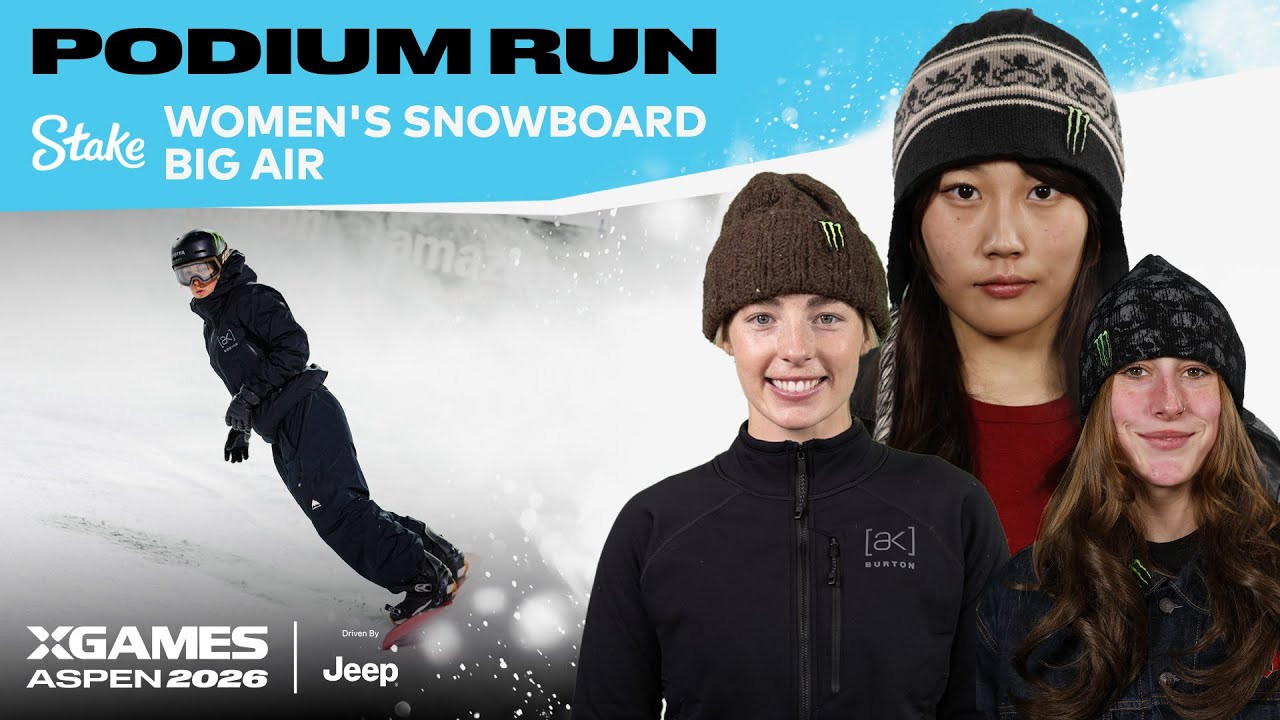 Watch the top podium runs from Stake Women’s Snowboard Big Air at X Games Aspen 2026 Driven by Jeep!<br /><br />The Big Air course is approximately 300 feet long and made up of a single 65-foot hybrid jump. Big Air is judged on aggressive execution of maneuvers, degree of difficulty and unique tricks, originality and style.<br /><br />#XGames #XGamesAspen #snowboarding<br />____<br /><br />X Games — your destination for all things action sports, music, lifestyle and everything in between. <br /><br />Visit our official homepage at http://xgames.com for more coverage and highlights.<br /><br />SUBSCRIBE: https://www.youtube.com/XGames<br /><br />Check us on Social @XGames:<br />Instagram ► https://instagram.com/xgames<br />TikTok ► https://www.tiktok.com/@XGames<br />Twitter ► https://twitter.com/xgames<br />Facebook ► https://facebook.com/XGames<br />Twitch ► https://www.twitch.tv/xgames<br />Snapchat ► @xgames<br /><br />Thanks for watching #XGames!