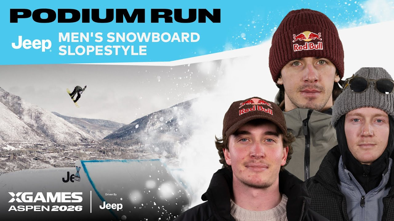 Watch the top podium runs from Jeep Men’s Snowboard Slopestyle at X Games Aspen 2026 Driven by Jeep!<br /><br />The Slopestyle course is approximately 1,700 feet long with several features and a vertical drop of about 300 feet. The top of the course will test the athletes’ rail prowess with multiple rail-based features. The bottom of the course has big booters, where athletes show off their jump skills. Slopestyle is judged on progression, execution, difficulty, variety and amplitude.<br /><br />#XGames #XGamesAspen #snowboarding<br />____<br /><br />X Games — your destination for all things action sports, music, lifestyle and everything in between. <br /><br />Visit our official homepage at http://xgames.com for more coverage and highlights.<br /><br />SUBSCRIBE: https://www.youtube.com/XGames<br /><br />Check us on Social @XGames:<br />Instagram ► https://instagram.com/xgames<br />TikTok ► https://www.tiktok.com/@XGames<br />Twitter ► https://twitter.com/xgames<br />Facebook ► https://facebook.com/XGames<br />Twitch ► https://www.twitch.tv/xgames<br />Snapchat ► @xgames<br /><br />Thanks for watching #XGames!