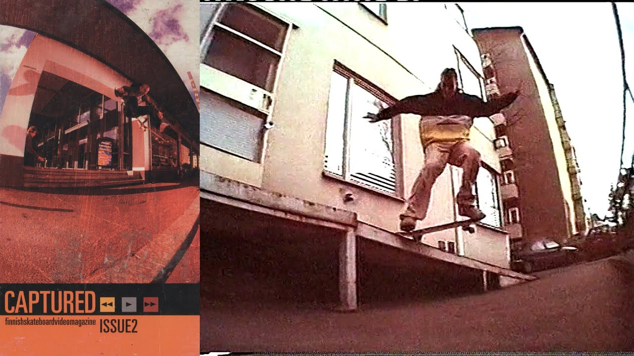 Captured Videomagazine Presents: “Issue 2”<br /><br />Produced by Juhani Salo, Mikko Valli, Anssi Paukkunen and Mikko Kempas for Captured Videomagazine. Featuring Aki Kärjä, Aleksi Fräki, Ali Boulala, Anders Illman, Anssi Paukkunen, Antti Kauppinen, Antti Wallin, Arto Saari, Bam Margera, Benjamin Schmidt, Chris Åström, Eric Koston, Esa Hytönen, Greg Harris, Guy Kämpfen, Harri Puupponen, Jani Laitiala, Jani Mäkelä, Jani Peltonen, Jani Tossavainen, Janne Saario, Janne Sorainen, Janne Tiitinen, Jarkko Poropudas, Jasper Tainio, Jere Thorburn, Jerry Svensson, Jouko Kovanen, Jouni Leino, Jouni Salo, Juha Pönkänen, Juhani Salo, Juho Liesmäki, Julius Haartti, Jussi Korhonen, Jussi Niskanen, Kalle Petterson, Marko Harmaala, Miikka Koivisto, Miikka Viljanen, Mike Vallely, Mikke Mentu, Mikko Kempas, Mikko Kivikoski, Mikko Patja, Mikko Valli, Misha Gundmann, Miska Kamppi, Pat Channita, Pekka Salmela, Pirkka Pollari, Pontus Alv, Rad Mike, Ricardo Fonseca, Rick McCrank, Rodney Clarke, Rodrigo TX, Ruben Garcia, Rudi Ruuskanen, Sakari Niskanen, Samuli Heino, Santeri Kulmala, Shafik Fhadi El-Kadi, Tatu Engström, Tatu Kurki, Teemu Korhonen, Tero Lumme, Tim Husa, Timo Kuulusa, Tobias Albert, Tomi Stankevitch, Topi Martinoff, Tuomo Ritakallio, Valtteri Kivelä and Vaughn Baker.<br /><br />Chapters<br />00:00 Intro<br />01:30 Random Clips<br />04:23 Event: Pro Skate 2000<br />09:45 Close-Up: Timo Kuulusa<br />12:26 Travel: Etnies Finland Tour<br />14:26 Event: Etnies Cup Malmö<br />19:27 Travel: Axion Tour Finland<br />22:20 Team: Control<br />23:53 Close-Up: Tatu Engström & Juha Pönkänen<br />30:55 Travel: Southern California<br />34:23 Random Clips<br />39:17 Credits<br /><br />If you have Proper Skate Videos Digitized VHS Tapes or DVDs, please feel free to join our Discord Server and help us to Archive old physical Skate Videos.<br /><br />Odysee: https://odysee.com/@SkateVideoLibrary<br />Discord: https://discord.me/skatevideolibrary<br /><br />Video: 960x720p, 50.00fps, 6000 kbps<br />Audio: Stereo, 48.0 kHz, 128 kbps