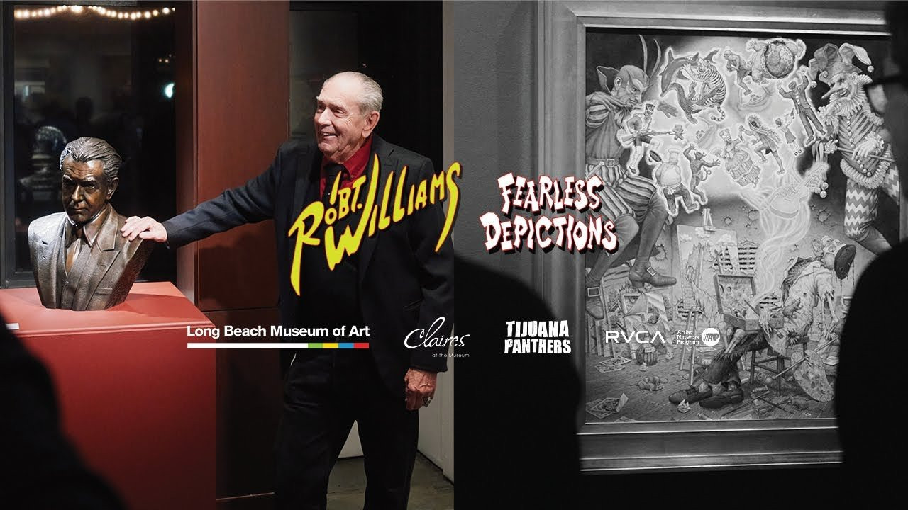 Opening night of Robert Williams' Fearless Depictions at Long Beach Museum of Art.<br /><br />A special night celebrating art and community in Long Beach, CA.<br /><br />Exhibition supported by RVCA.<br />Sounds by Wax Syndicate_ and live performance by the Tijuana Panthers.<br />Food and drinks provided by Claires at the Museum.<br /><br />Show runs until May 31st, 20226<br /><br />Filmed by Don Luong.