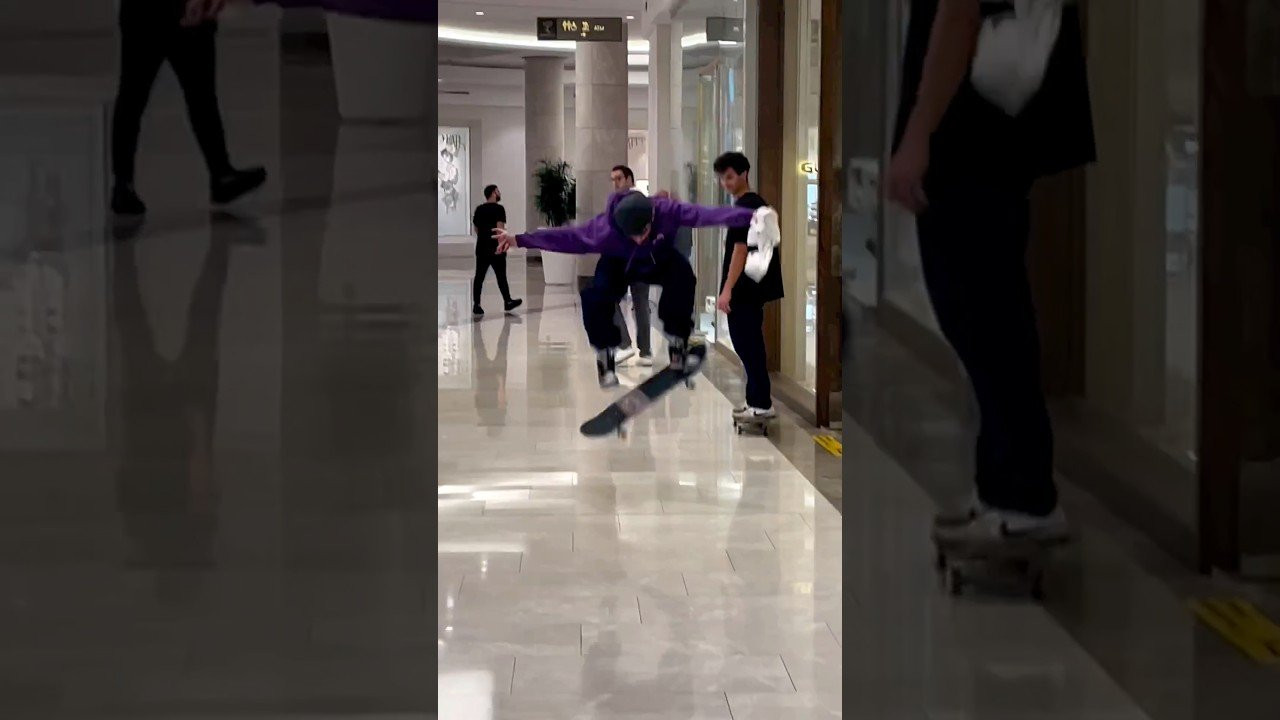 Berke Dikiscioglu takes advantage of that proper mall flat ground