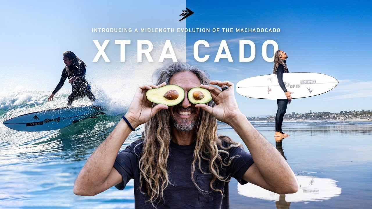 Introducing the Xtra Cado by Rob Machado, a midlength evolution of his best-selling Machadocado. Who doesn't like a little 'xtra 'cado on anything?<br /><br />"I have this real attraction to boards in this midlength realm. It's not a longboard and it's not a shortboard. It's somewhere in between. It's for the days when you don't feel like trying as hard as other days, or when the waves just don't give you the green light to try and rip. Maybe you just want to glide into a few waves and draw out a couple longer turns, and maybe that's all it is, for simplifying the day," says Rob Machado.<br /><br />Shop the Xtra Cado in USA: <br />Shop the Xtra Cado in AUS/NZ: <br />Shop the Xtra Cado in EU: <br />Shop the Xtra Cado in UK: <br /><br />Rob continues on the Xtra Cado, "it's a board with plenty of foam to get up and gliding with a deep single concave that quickly turns into a double concave with some panels down the rails to make the transitions easier. The shape's outline is pleasing to the eye, with a semi-rounded nose and a smooth squash tail, following in the footsteps of the Machadocado.<br /><br />Rob started with his best-selling Machadocado, and stretched out the outline to its midlength form, which made it much straighter creating a really glidey and floaty shape that’s easy to ride. He pulled down the rail from the domed deck giving the shape plenty of performance, and double concave with see running down the middle, making the board really user-friendly and easy to ride. The wide squash is super thinly foiled, just like Rob’s Machadocado. This design is really responsive rail-to-rail, great for long drawn-out turns, but also whips really tight in the pocket and in tight places on the wave face.<br /><br />The Xtra Cado is built with 5 fin boxes for unlimited fin configuration options. You can ride it as a Quad in some bigger surf, as a Twin in some small surf, or as a Thruster when you wanna rip. Or ride it with no fins at all...who cares? As long as you are having fun." Rob's been riding his stock 6'8" Xtra Cado with his Machado Seaside Quad Fin Set, and other team riders have been enjoying this shape with his Machado 2 + 1 Fin Set.<br /><br />Follow us on Instagram:<br />https://www.instagram.com/firewiresurfboards<br />https://www.instagram.com/rob_machado<br />https://www.instagram.com/rob_machado_surfboards