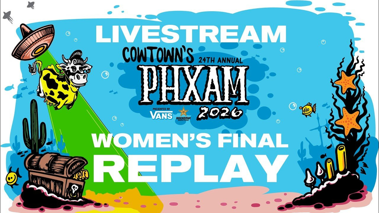 Watch Cowtown's 24th annual PHXAM 2026 women's final replay directly from the livestream. Six women took over Desert West Skate Plaza, each taking three one-minute runs, where their best run wins. Scroll down below to see the women's final results, or watch till the end to see who takes PHXAM top spot and an invite to the Rockstar Energy Open.<br /><br />PHXAM 2026 Women's Final Results<br />1.) Jiyul Shin<br />2.) Daniela Terol<br />3.) Ria Tanno<br />4.) Evei Pritchard<br />5.) Secret Lynn<br />6.) Juri Iikura<br /><br />Subscribe to the Platfrm channel!<br />https://bit.ly/4aScSzM<br /><br />Follow us on:<br />TikTok: https://www.tiktok.com/@the_platfrm<br />Instagram: http://instagram.com/theplatfrm<br />Facebook: http://facebook.com/theplatfrm<br />Twitter: http://twitter.com/the_platfrm