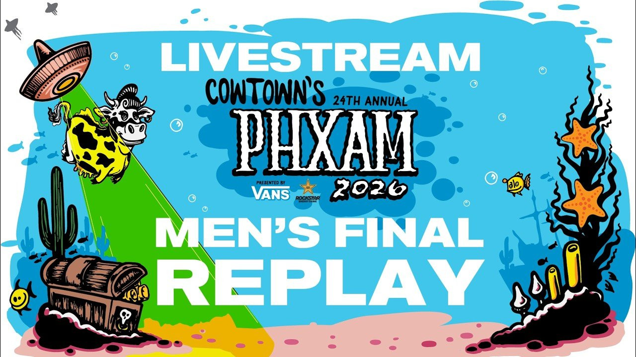 Watch Cowtown's 24th annual PHXAM 2026 men's final replay directly from the livestream. 12 men took over Desert West Skate Plaza, each taking three one-minute runs, where their best run wins. Scroll down below to see the men's final results, or watch till the end to see who takes PHXAM top spot and an invite to the Rockstar Energy Open.<br /><br />PHXAM 2026 Men's Final Results<br />1.) Deyvid Tuesta Mota<br />2.) Malachi Gray<br />3.) Abner Pietro<br />4.) Kristion Jordan<br />5.) Nels Rosen<br />6.) Zion Moltocaro Furegato<br />7.) Isaac Relis<br />8.) Greg Rodriguez<br />9.) Victor Ramon<br />10.) Koston Eaton<br />11.) Steven Vasquez<br />12.) Juan Polania​​<br /><br />Subscribe to the Platfrm channel!<br />https://bit.ly/4aScSzM<br /><br />Follow us on:<br />TikTok: https://www.tiktok.com/@the_platfrm<br />Instagram: http://instagram.com/theplatfrm<br />Facebook: http://facebook.com/theplatfrm<br />Twitter: http://twitter.com/the_platfrm