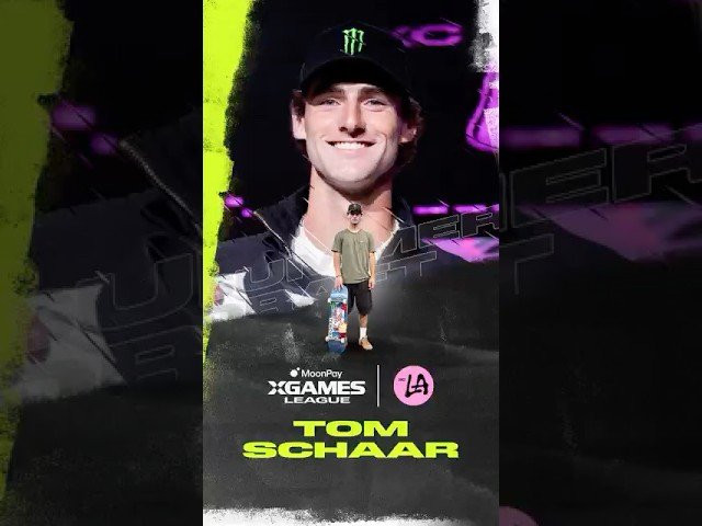 #TomSchaar, the all-terrain specialist with 17 #XGames medals across 5 disciplines is Pick #2 repping X Games Club Los Angeles in Men's Skateboard Park and Vert.