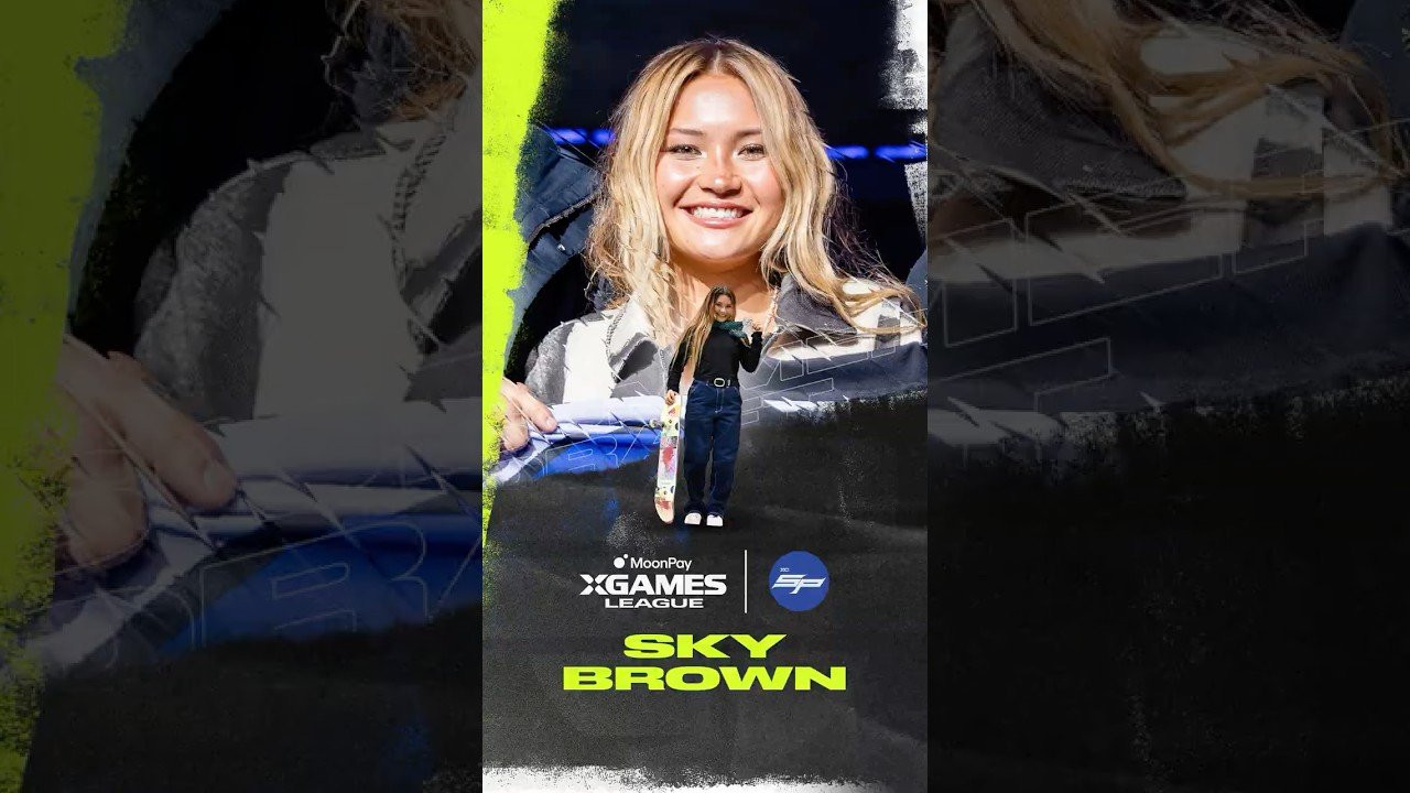 #SkyBrown, the dual-threat with 2 #XGames gold medals, is Pick #5 repping X Games Club São Paulo in Skateboard Park.