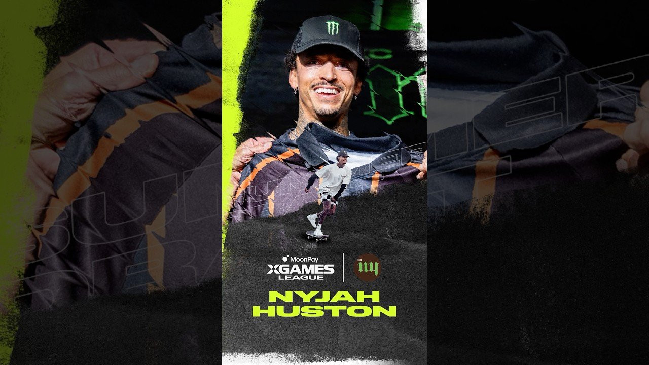 #NyjahHuston, the best all-rounder and MoonPay X Games League founder with 15 #XGames Gold medals, is Pick #6 repping X Games Club New York in Skateboard Street.