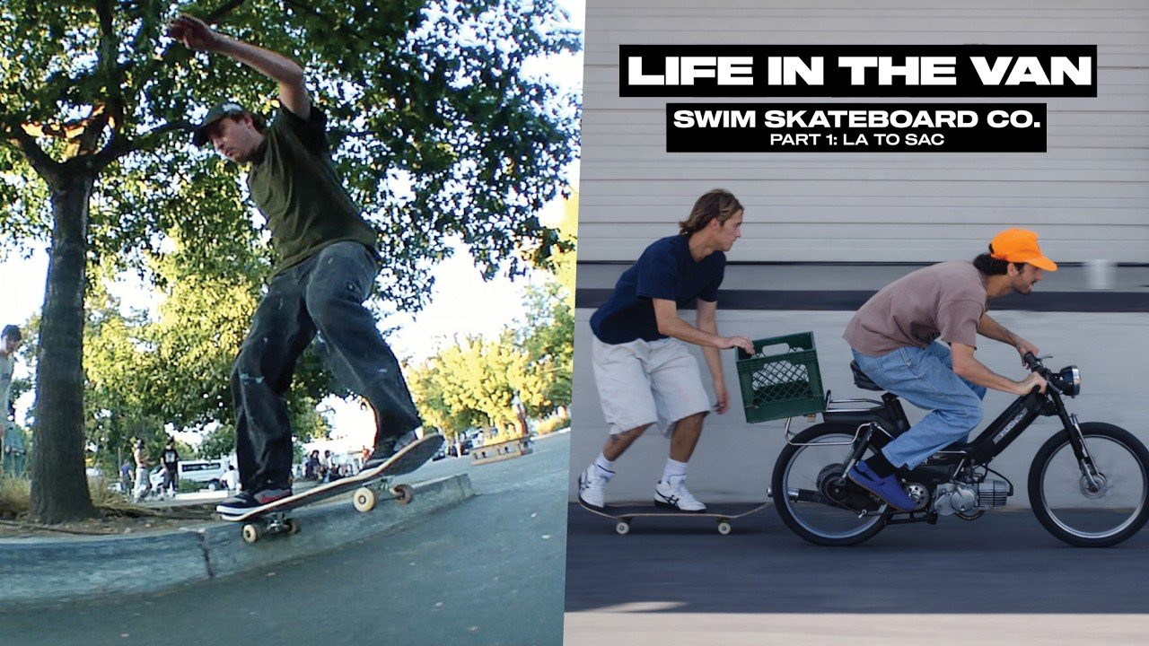 Meet Swim Skateboard Co. and jump in for a two-part series of Life in the Van. The crew comes together for their first official team road trip, covering ground from Los Angeles to Sacramento, California, before ultimately reaching Eugene and Portland, Oregon, for a true West Coast classic.<br /><br />After 15 years of living in L.A., professional skateboarder Kevin Terpening moved back to his home state of Ohio and started Swim Skateboards in 2023. Soon thereafter, Dan Plunkett joined the effort, and everything else has since come naturally for the brand. Today, they have a full team (all of whom—besides Kevin—live in L.A.), featuring pros Justin Drysen, Ryan Connors, Ethan Loy, and Keenan Lewis (no longer on Swim Skateboards) and Marley Humphrey.<br /><br />They start things off with a dream backyard skatepark session before taking their first pit stop under a bridge to stack manuals. After that, they squad up at a junk jam for the parking lot party vibes, then continue north, ripping their way up the coast and bringing us along for the ride. #platfrm <br /><br />Subscribe to the Platfrm channel!<br />https://bit.ly/4aScSzM<br /><br />Follow us on:<br />TikTok: https://www.tiktok.com/@the_platfrm<br />Instagram: http://instagram.com/theplatfrm<br />Facebook: http://facebook.com/theplatfrm<br />Twitter: http://twitter.com/the_platfrm