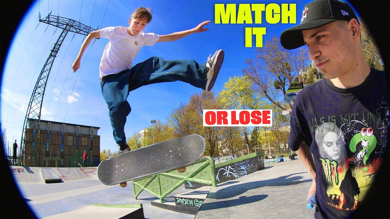 #skateboarding #skategame<br />yo welcome back to another dose at e-park potsdam with the crew 🌞<br /><br />this time we’re running MATCH IT — land the trick or lose, no mercy.<br /><br />we got 4 skaters in the mix: Danny, Deo, Isior and Willi.<br />bright sunny day in potsdam, perfect setup to see who’s actually got it and who’s just talking.<br /><br />here’s how it goes down:<br />first skater throws down a trick… everyone else has to match it or eat the loss. simple.<br /><br />every clean land = 1 point. stack ‘em up.<br /><br />question is:<br />who’s really collecting the most points… and who’s getting sent home early?🔥<br /><br />Skater:<br />@nugler_<br />@dannybrown_030<br />@deolegotoy<br />@easy__door36<br /><br />More DOSE every week.
