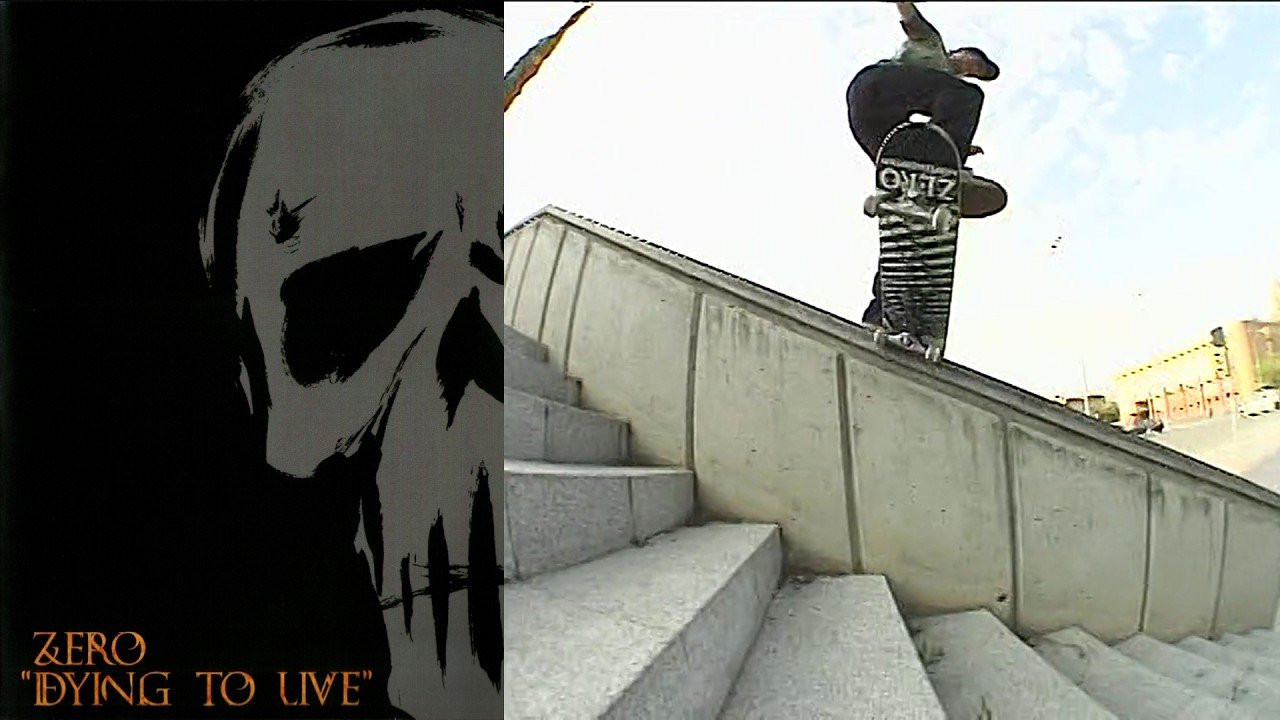 Zero Skateboards Presents: “Dying To Live”<br /><br />Video by Jamie Thomas and Lee Dupont for Zero Skateboards. Featuring Aaron Meza, Aaron, Adrian Lopez, Ben Gilley, Brandon Luera, Brian Hutchison, Brian Wenning, Chad Bartie, Chad Foreman, Chany Jeanguenin, Chris Cole, Corey Duffel, Diego Bucchieri, Ed Templeton, Eric Koston, Erik Ellington, Frank Gerwer, Gailea Momolu, Gecko, Graham Bickerstaff, J.T. Aultz, Jamie Thomas, Jimmy Astleford, Joel Dembowski, John McGuire, John Rattray, John Rosenkranz, Jon Allie, Josh Kalis, Josh Kasper, Kanten Russell, Kenny Anderson, Lance Jr., Lance Mountain, Lindsey Robertson, Little Paul, Louie Quevedo, Mark Appleyard, Matt Mumford, Matt Winterberg, Mike Carrol, Paul Diaz, Paul Machnau, Paul Rodriguez, Peter Watkins, Richard Angelides, Rick Howard, Rick McCrank, Rob Dyrdek, Rodney Mullen, Ronson Lambert, Ryan Bobier, Ryan Bodman, Ryan Smith, Ryan Zammit, Satva Leung, Scott Pommiers, Sumio Date, Ted, Trent Fahey, Tully Flynn, Ty Evans, Tyler Brick and Whitey.<br /><br />Chapters<br />0:00:00 Opening Montage<br />0:01:48 Jon Allie<br />0:03:55 John Rattray<br />0:06:43 Matt Mumford<br />0:09:15 Ryan Bobier<br />0:10:32 Friends (muted due to copyright)<br />0:13:55 Adrian Lopez<br />0:15:57 Lindsey Stress<br />0:16:48 Lindsey Robertson<br />0:19:21 Ryan Smith<br />0:21:10 Chris Cole<br />0:24:35 Jamie Thomas<br />0:28:38 Thomas After Black<br />0:30:29 Slam Section<br />0:32:19 Credits<br />0:37:22 Closing Montage<br /><br />0:42:37 Bonus Footage Montage<br />0:45:55 Jon Allie Sponsor Me Video<br />0:47:32 Zero Skatepark Section<br />0:53:41 Slow Mo Section<br />1:03:54 Alternate Angles<br />1:10:05 Unedited Log Tape<br />1:42:31 Slide Show<br /><br />If you have Proper Skate Videos Digitized VHS Tapes or DVDs, please feel free to join our Discord Server and help us to Archive old physical Skate Videos.<br /><br />Odysee: https://odysee.com/@SkateVideoLibrary<br />Discord: https://discord.me/skatevideolibrary<br /><br />Video: 960x720p, 59.94fps, 6000 kbps<br />Audio: Stereo, 48.0 kHz, 128 kbps