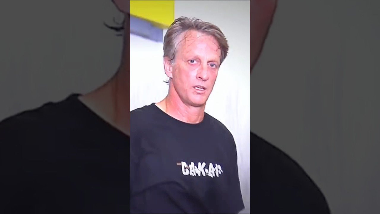 Tony Hawk skates the Berrics warehouse.