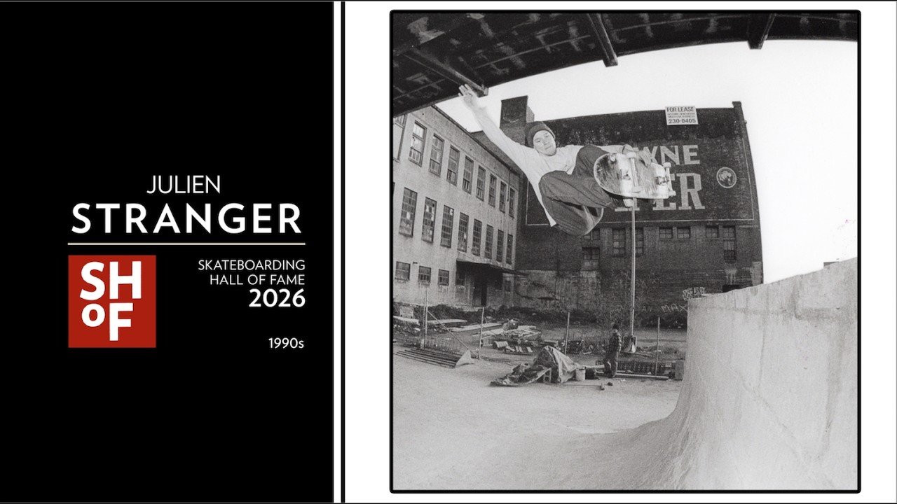 Julien Stranger had the rare opportunity of growing up between Venice Beach and San Francisco, CA- two distinctly different but important skate scenes. Although Julien is an underground ripper he has had a huge impact on skateboarding- thru his unflinching attitude and effortless style, to his stewardship of one of the most core skate brands Anti Hero.