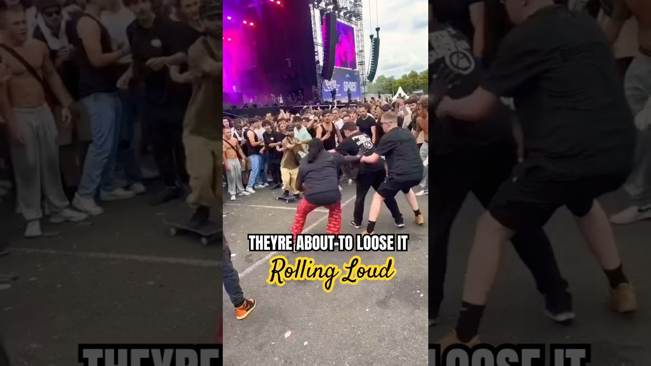 Skater sets it off in the mosh pit