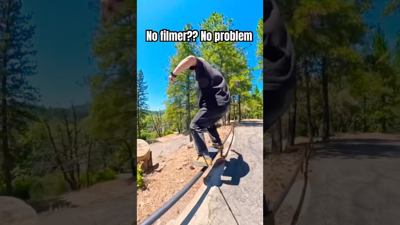 Insane balance. Grinding while filming himself! <br /><br />Follow em for more! 👉 https://www.instagram.com/garrettginner?igsh=NTc4MTIwNjQ2YQ==