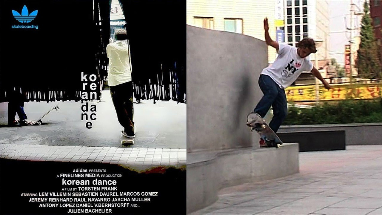 adidas Skateboarding Presents: “Korean Dance”<br /><br />The adidas European team going far east on a twelve day experience under the South Korean sun<br /><br />Video by Torsten Frank for adidas Skateboarding. Featuring Antony Lopez, Daniel V.Bernstorff, Jascha Muller, Jeremy Reinhard, Julien Bachelier, Lem Villemin, Marcos Gomez, Raul Navarro and Sebastien Daurel.<br /><br />Chapters<br />00:00 Opener adidas European Team<br />04:29 Korea Intro<br />07:30 Lem Villemin<br />10:04 Julien Bachelier + Seb Daurel<br />12:57 Montage Jascha + Daniel<br />13:47 Marcos Gomez + Raul Navarro<br />17:11 Montage Wallride<br />18:03 Jeremy Reinhard<br />19:40 Antony Lopez<br />21:48 Credits<br /><br />If you have Proper Skate Videos Digitized VHS Tapes or DVDs, please feel free to join our Discord Server and help us to Archive old physical Skate Videos.<br /><br />Odysee: https://odysee.com/@SkateVideoLibrary<br />Discord: https://discord.me/skatevideolibrary<br /><br />Video: 960x720p, 50.00fps, 6000 kbps<br />Audio: Stereo, 48.0 kHz, 128 kbps