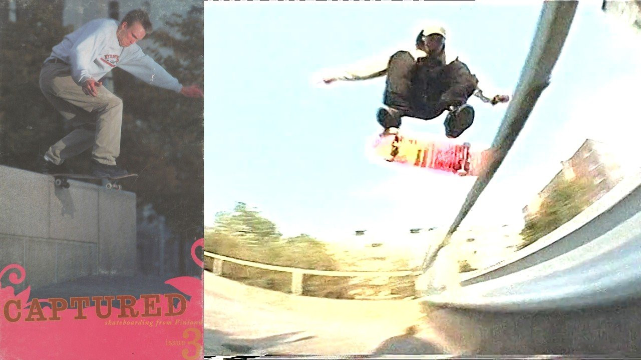Captured Videomagazine Presents: “Issue 3”<br /><br />Produced by Mikko Valli for Captured Videomagazine. Featuring Alberto Aleman, Aleksi Fräki, Anssi Paukkunen, Anterus Meinander, Arto Saari, Avi Luzia, Bastien Salabanzi, Bob Burnquist, Brian Anderson, Carlos de Andrade, Chad Fernandez, Chris Senn, Colt Cannon, Dan Pageau, Danny Wainwright, David Fernandez, Diego Bucchieri, Duane Brummet, Dustin Dollin, Eero Anttila, Eric Koston, Fabio Sleiman, Fabrizio Santos, Harri Puupponen, Henrikki Saraspää, Jani Laitiala, Jani Leivo, Jani Mäkelä, Janne Leppänen, Janne Sorainen, Jarkko Poropudas, Javier Sarmiento, Jaya Bonderov, Jean-Mark Soulet, Jeremy, John McMillan, Joni Jantunen, Josh Hanson, Jouni Leino, Jouni Salo, Juhani Salo, Jukka Lemmetty, Julius Haartti, Kalle Petterson, Kasper Kaisamatti, Kyle Benard, Lauri Moilanen, Love Eneroth, Marcos, Mark Appleyard, Mark Pulman, Matt Beach, Mike Peterson, Mike Vallely, Mikke Mentu, Mikko Kempas, Mikko Patja, Mikko Valli, Mustapha, Nikke Grünewald, Nilton Neves, Og de Souza, Olli Trög, Pekka Pörtfors, Pekka Salmela, Pirkka Pollari, Rick McCrank, Roberto Aleman, Rodil de Araujo Jr, Rodrigo TX, Ryan Denman, Safik El-Kadi, Samu Hirvonen, Tatu Engström, Teemu Korhonen, Tero Lumme, Timi Valo, Timo Kuulusa, Tobias Albert, Topi Martinoff, Valtteri Kivelä, Ville Flink and one unidentified skater at the 23:25 timestamp.<br /><br />Chapters<br />00:00 Opening<br />01:30 Random Clips<br />04:07 Close-Up: Jarkko Poropudas<br />06:51 Close-Up: Henrikki Saraspää<br />12:46 Event: SM 2000<br />15:20 Close-Up: Jani Leivo<br />21:09 Travel: Europe 2000<br />27:20 Close-Up: Joni Jantunen<br />31:58 Random Clips<br />35:20 Credits<br /><br />If you have Proper Skate Videos Digitized VHS Tapes or DVDs, please feel free to join our Discord Server and help us to Archive old physical Skate Videos.<br /><br />Odysee: https://odysee.com/@SkateVideoLibrary<br />Discord: https://discord.me/skatevideolibrary<br /><br />Video: 960x720p, 50.00fps, 6000 kbps<br />Audio: Stereo, 48.0 kHz, 128 kbps