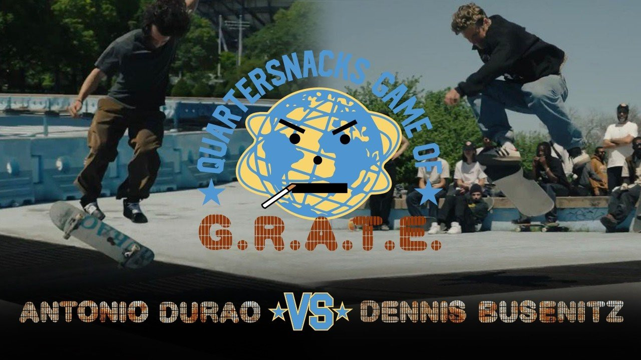 We got 8 of our favorite skaters to play a game of S.K.A.T.E. over the Flushing grate gap until there's one standing. Episode 2: Antonio Durao v.s. Dennis Busenitz <br /><br />Supported by @adidasSkateboarding <br />Video direction: @gregpnavarro & @MIKESASSDV <br />Editor & Motion Graphics: @gregpnavarro <br />Title Design: Francesco Pini<br />Music: Beat Daddy<br />Producer: Pad Projects<br /><br />https://quartersnacks.com