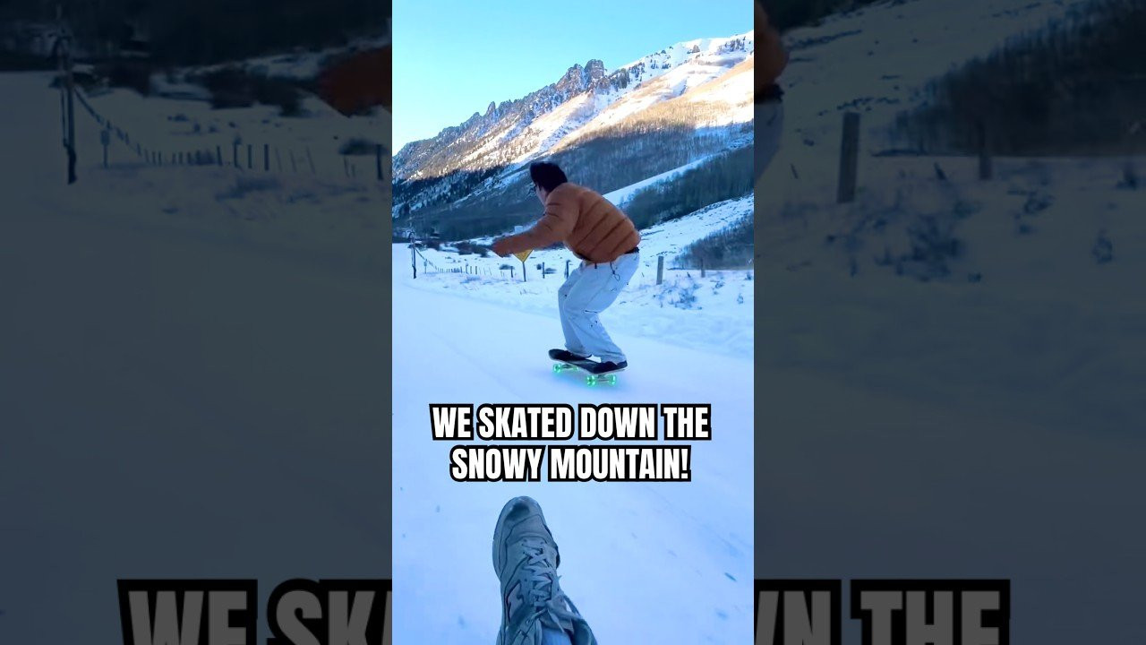FULL SPEED HILL BOMB ON A SKATEBOARD IN THE SNOW!<br /><br />Follow em for more! 👉 https://www.instagram.com/highspeedhollis?igsh=NTc4MTIwNjQ2YQ==