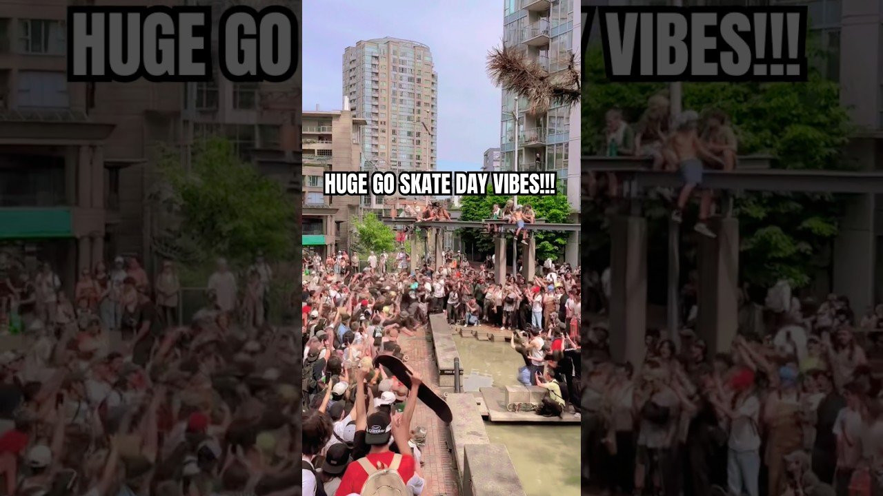 GO SKATE DAY!! HUGE CROWD! 🍾<br /><br />Follow em! 👉 https://www.instagram.com/adamhopkins?igsh=NTc4MTIwNjQ2YQ==<br /><br />#goskateboardingday