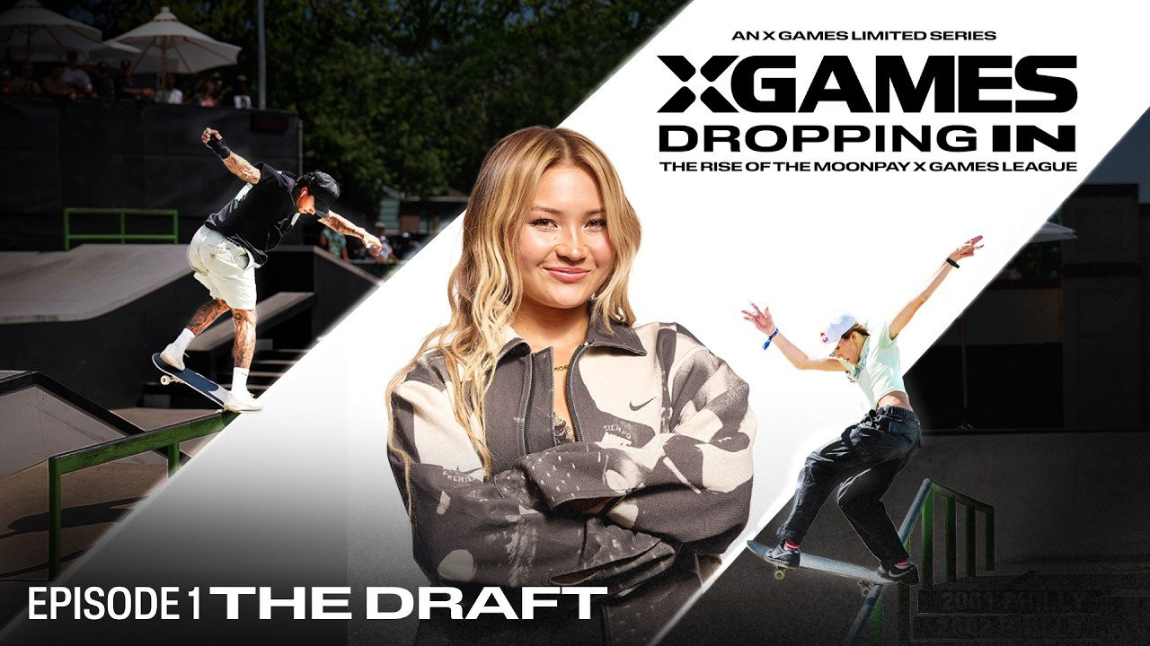 The future starts here.<br /><br />The world’s top skateboarders and BMX riders gather for the first-ever MoonPay X Games League Draft. Team owners, executives, and league leadership make club-defining decisions as 40 elite athletes are selected to represent New York, Los Angeles, São Paulo, and Tokyo. Careers are altered, expectations are set, and the foundation for the league’s first season is built in a single unforgettable night.<br /><br />Dropping In. A new era of action sports begins.<br /><br />For the first time in history, the world’s greatest skateboarders and BMX riders are drafted onto professional teams representing New York, Los Angeles, São Paulo, and Tokyo. With millions of dollars on the line and legacies at stake, rivalries ignite, pressure mounts, and the athletes who built the X Games must adapt to a radically new format. Over one season, four teams battle for the first-ever MoonPay X Games League Championship, and a chance to redefine the future of action sports.<br /><br />____<br /><br />X Games — your destination for all things action sports, music, lifestyle and everything in between. <br /><br />Visit our official homepage at http://xgames.com for more coverage and highlights.<br /><br />SUBSCRIBE: https://www.youtube.com/XGames<br /><br />Check us on Social @XGames:<br />Instagram ► https://instagram.com/xgames<br />TikTok ► https://www.tiktok.com/@XGames<br />Twitter ► https://twitter.com/xgames<br />Facebook ► https://facebook.com/XGames<br />Twitch ► https://www.twitch.tv/xgames<br />Snapchat ► @xgames<br /><br />Thanks for watching #XGames!