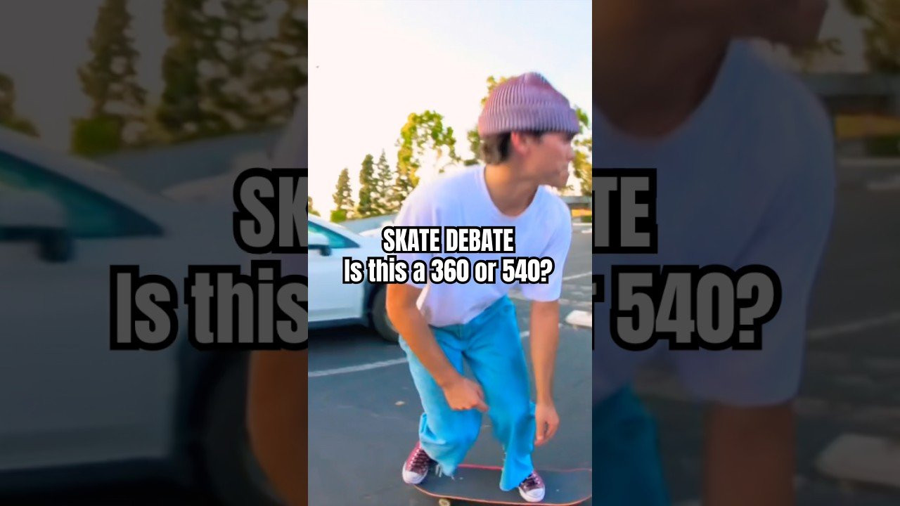 Is it 360 or 540? State your case 🧐<br /><br />Follow em! 👉 Pick a side 🌪️🤨 Jack Springer #skateboarding #shorts