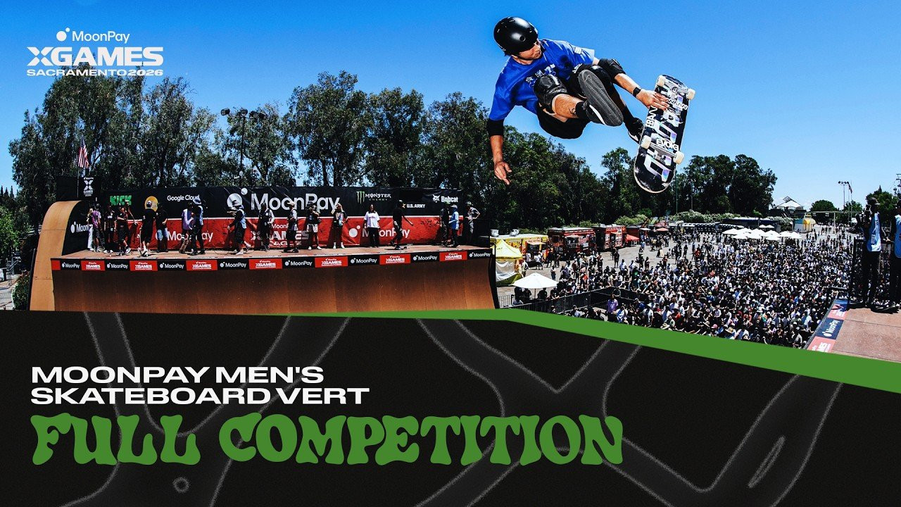 Watch the full MoonPay Men's Skateboard Vert competition from MoonPay X Games Sacramento 2026!<br /><br />Vert is a style of skateboarding that involves performing tricks on a large U-shaped ramp called a halfpipe or vert ramp. The rider gains speed by pumping up and down the ramp, building momentum for aerial maneuvers that can reach heights exceeding 10 feet. Skaters perform a variety of tricks, including spins, flips and grabs, while soaring through the air above the ramp. Skateboard vert requires a combination of speed, agility and courage, as riders must maintain control while executing complex aerial maneuvers at high speeds. In contests, skaters perform a series of tricks, with judges awarding points based on the difficulty, execution and overall style.<br /><br />____<br /><br />X Games — your destination for all things action sports, music, lifestyle and everything in between. <br /><br />Visit our official homepage at http://xgames.com for more coverage and highlights.<br /><br />SUBSCRIBE: https://www.youtube.com/XGames<br /><br />Check us on Social @XGames:<br />Instagram ► https://instagram.com/xgames<br />TikTok ► https://www.tiktok.com/@XGames<br />Twitter ► https://twitter.com/xgames<br />Facebook ► https://facebook.com/XGames<br />Twitch ► https://www.twitch.tv/xgames<br />Snapchat ► @xgames<br /><br />Thanks for watching #XGames!
